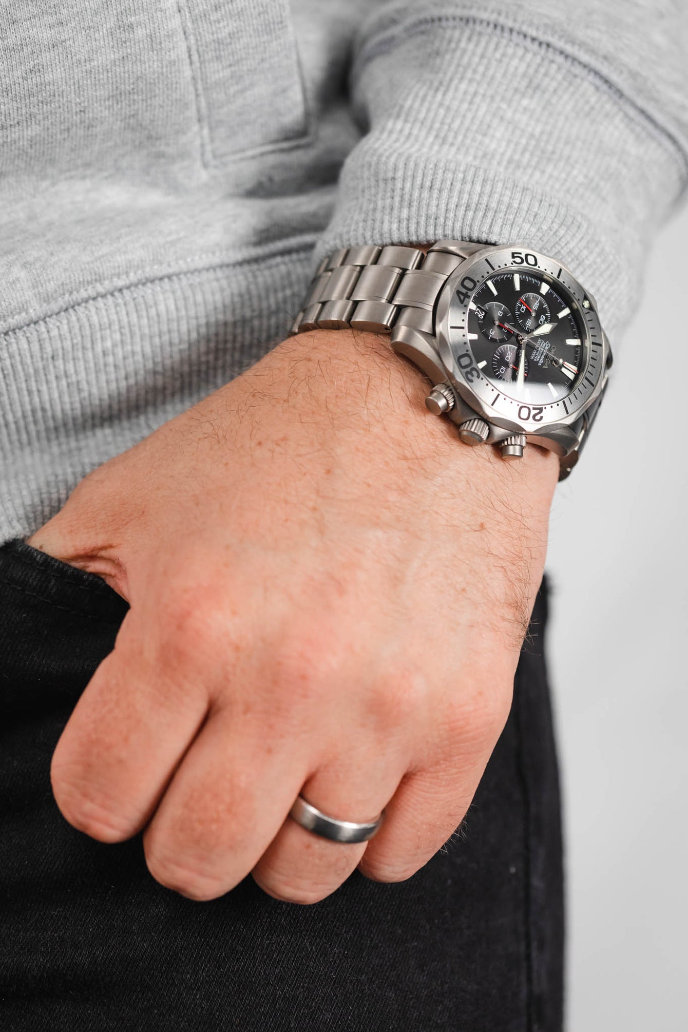 OMEGA 2293.52.00 Seamaster Professional 41.5mm Titanium Diving Chronograph - Black Dial