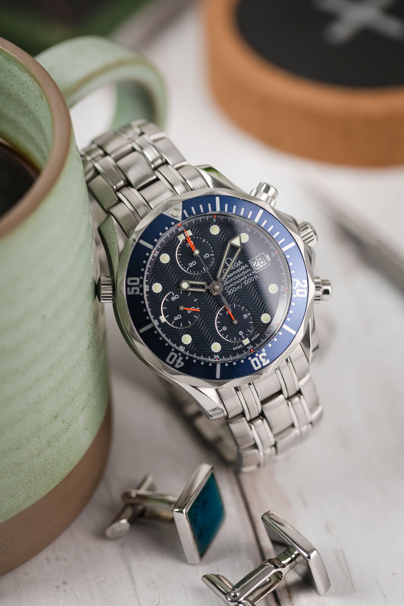 Omega watches blue on sale dial