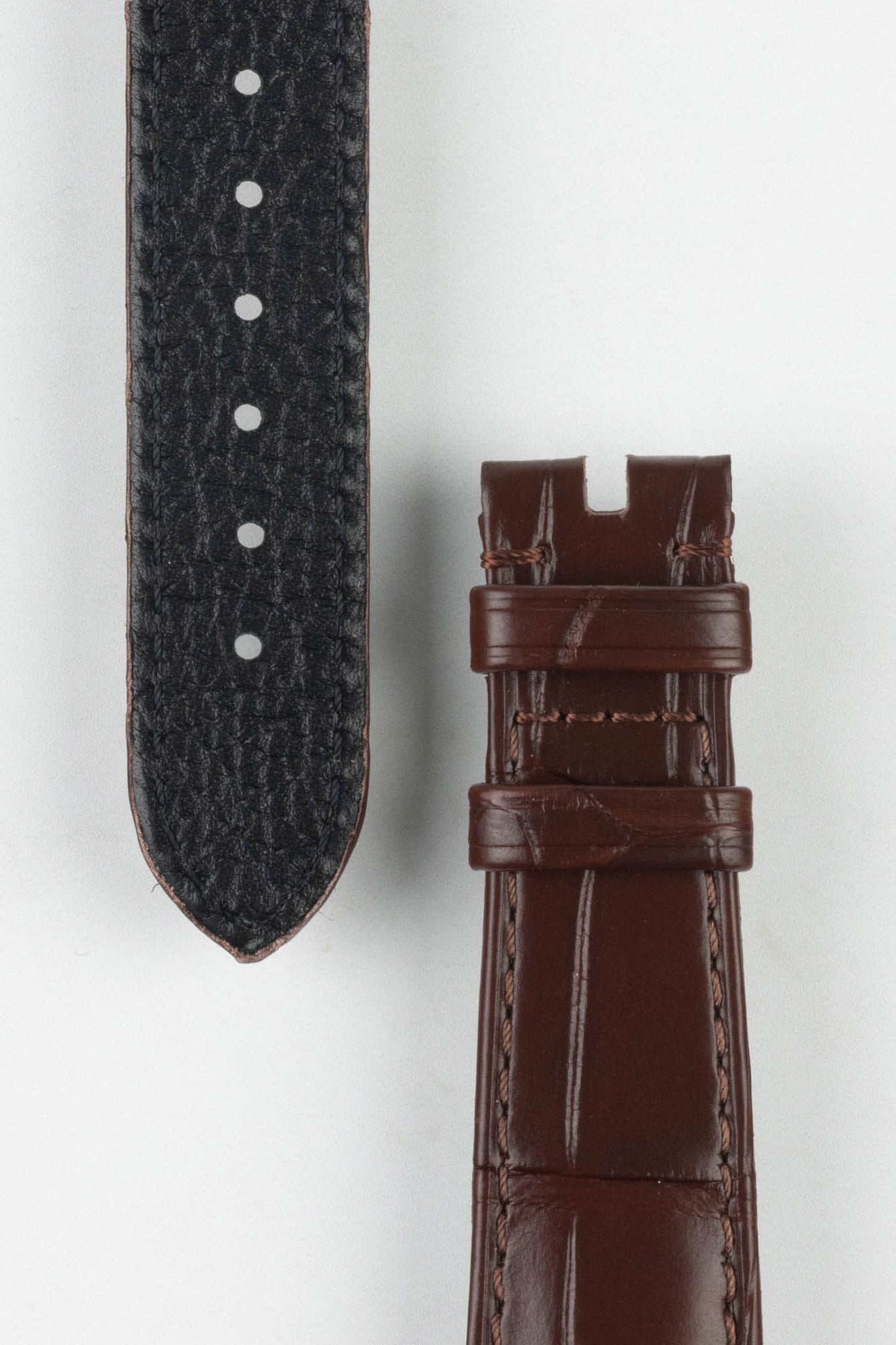 omega brown alligator strap 