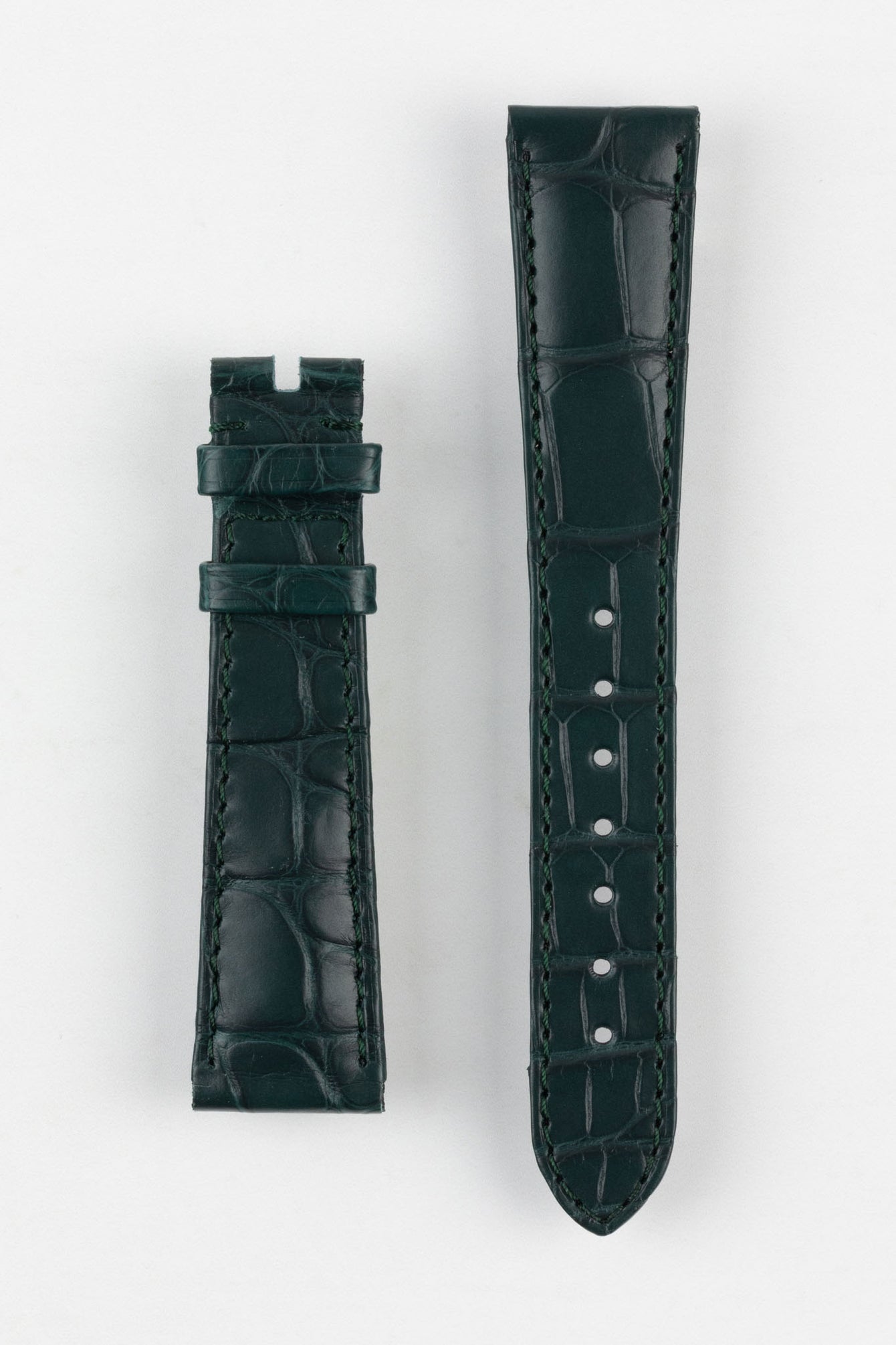 OMEGA Z016848 Genuine Alligator Low Profile 19mm Strap - GREEN