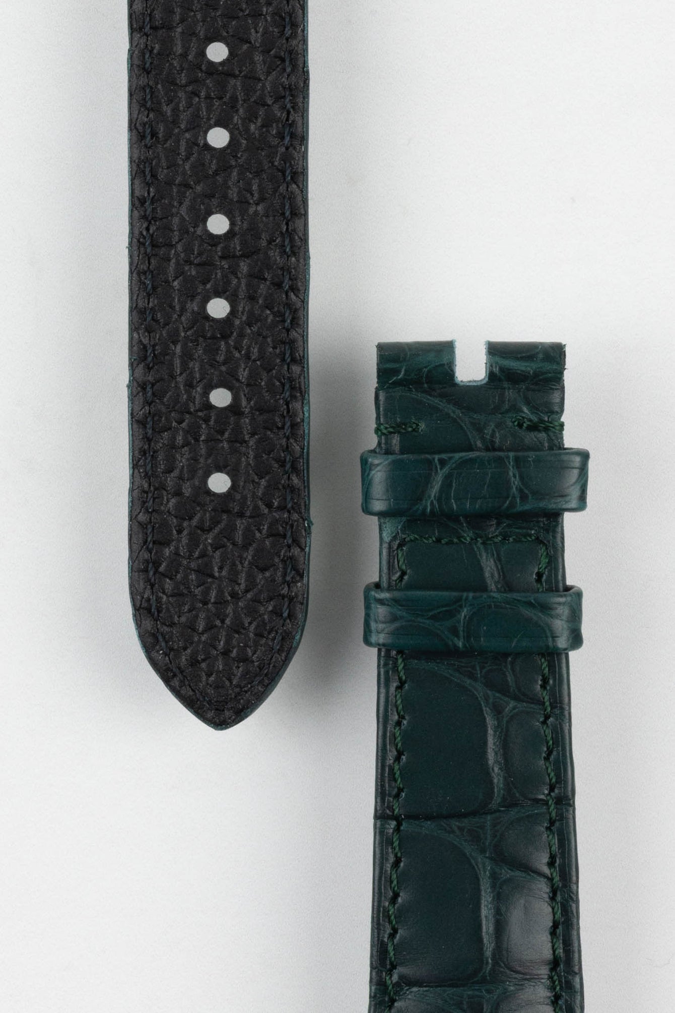 OMEGA Z016848 Genuine Alligator Low Profile 19mm Strap - GREEN