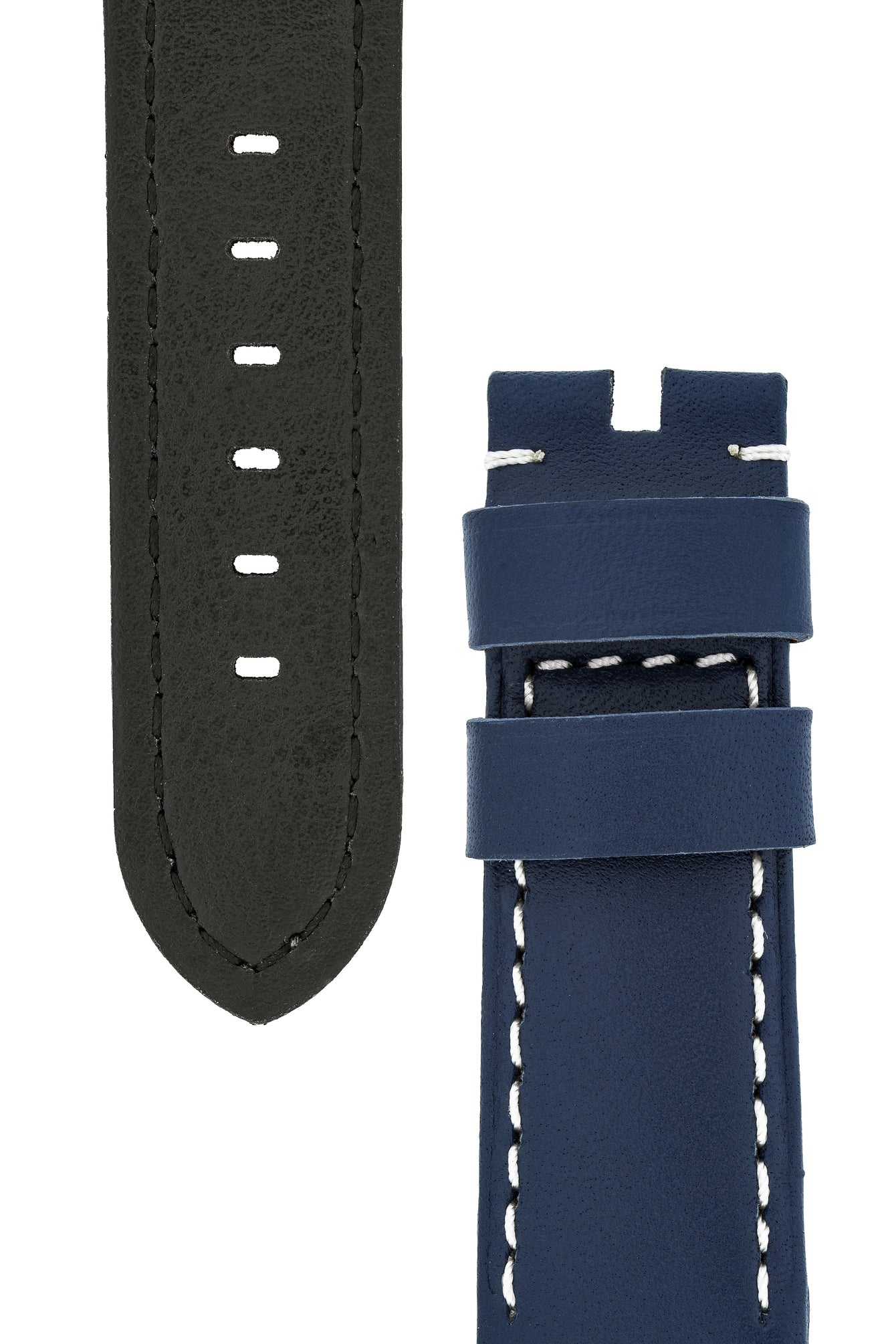 Panerai-Style Calf Leather Watch Strap in BLUE