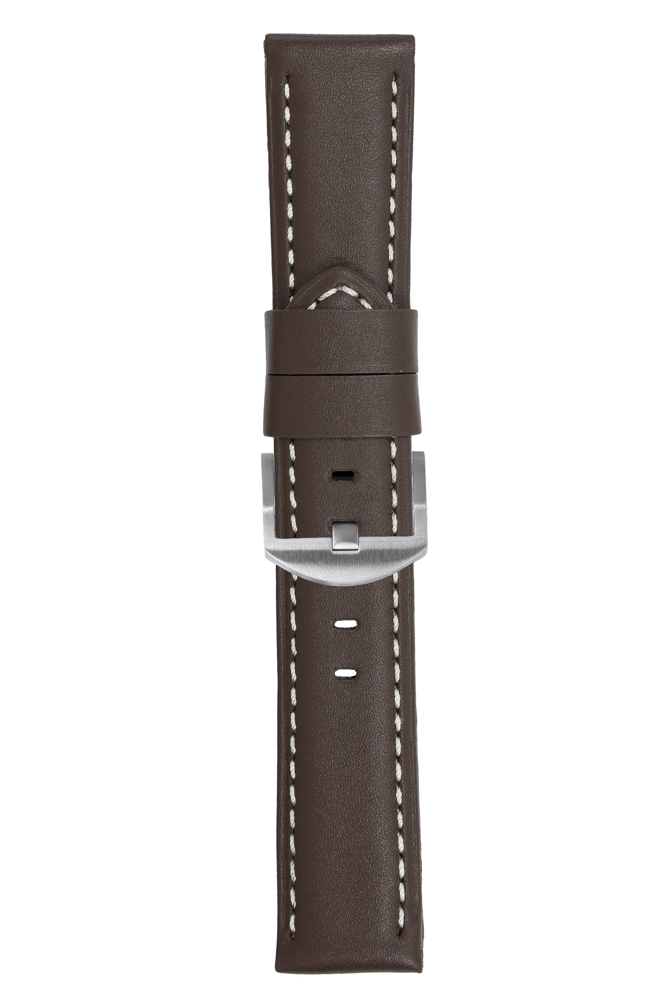 Panerai-Style Calf Leather Watch Strap in CHOCOLATE BROWN