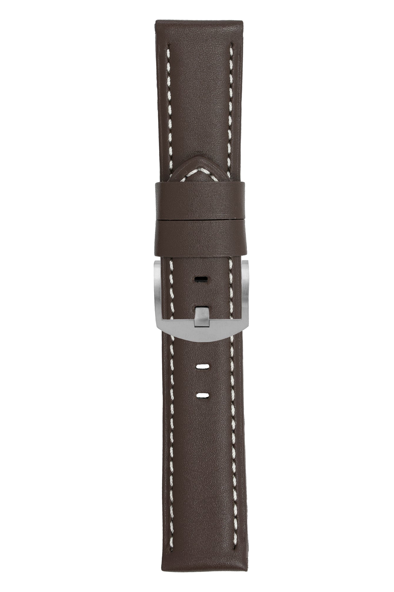 Panerai-Style Calf Leather Watch Strap in CHOCOLATE BROWN