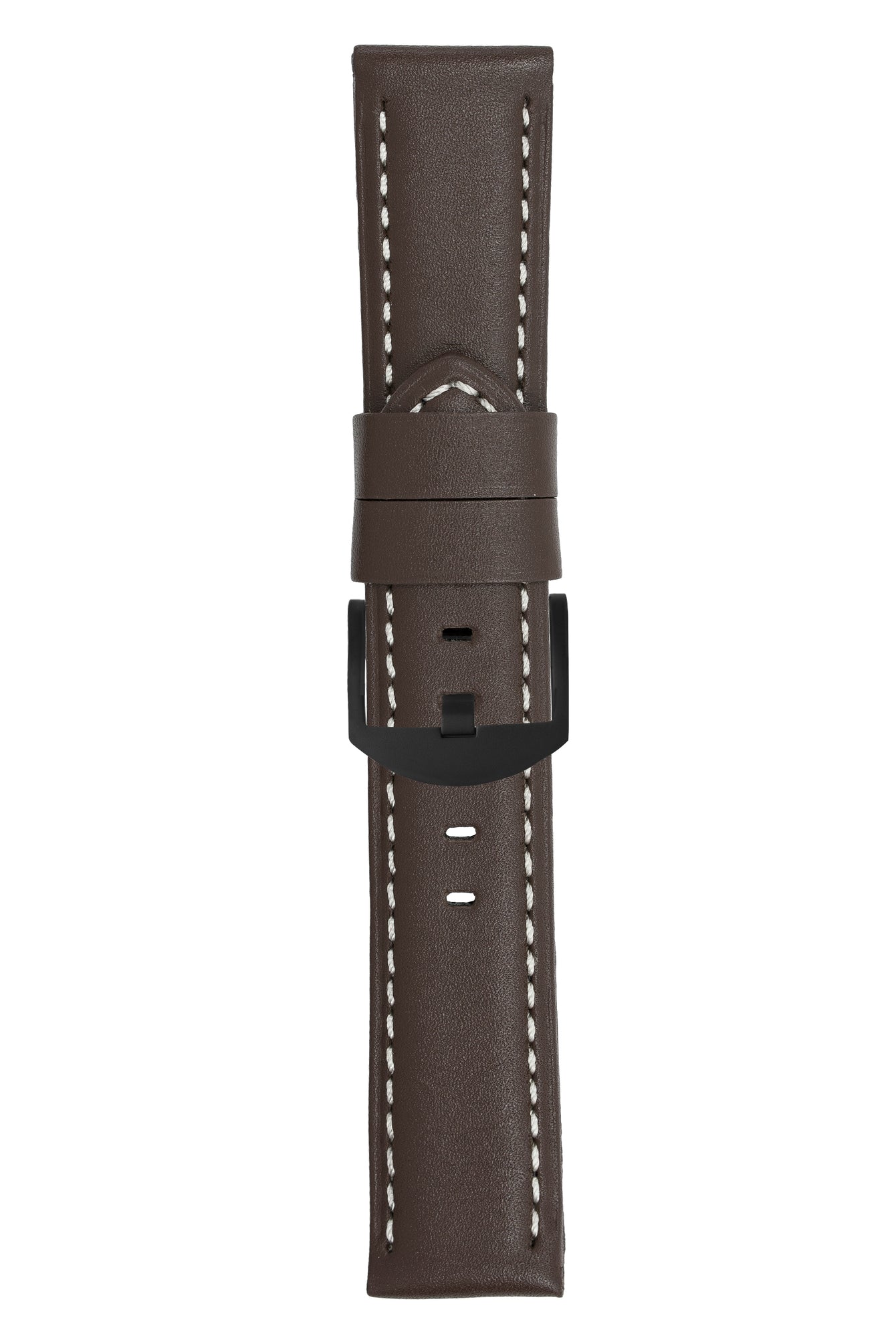 Panerai-Style Calf Leather Watch Strap in CHOCOLATE BROWN