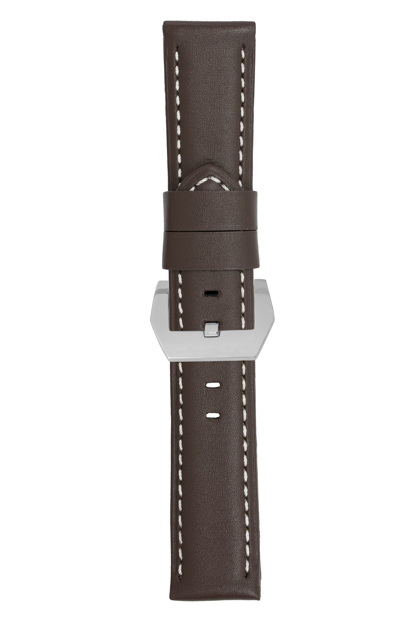 Panerai-Style Calf Leather Watch Strap in CHOCOLATE BROWN