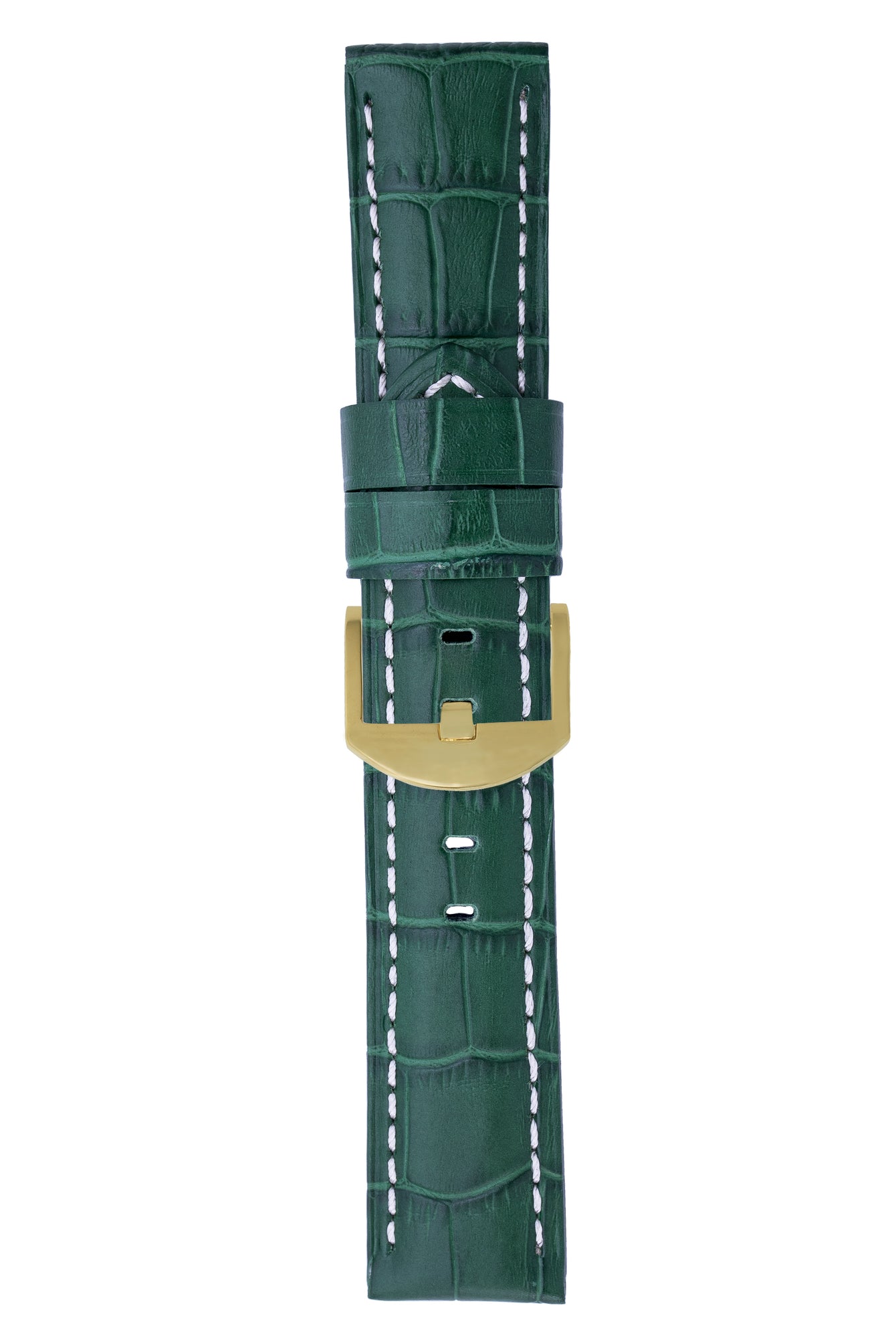 Panerai-Style Alligator-Embossed Watch Strap in GREEN