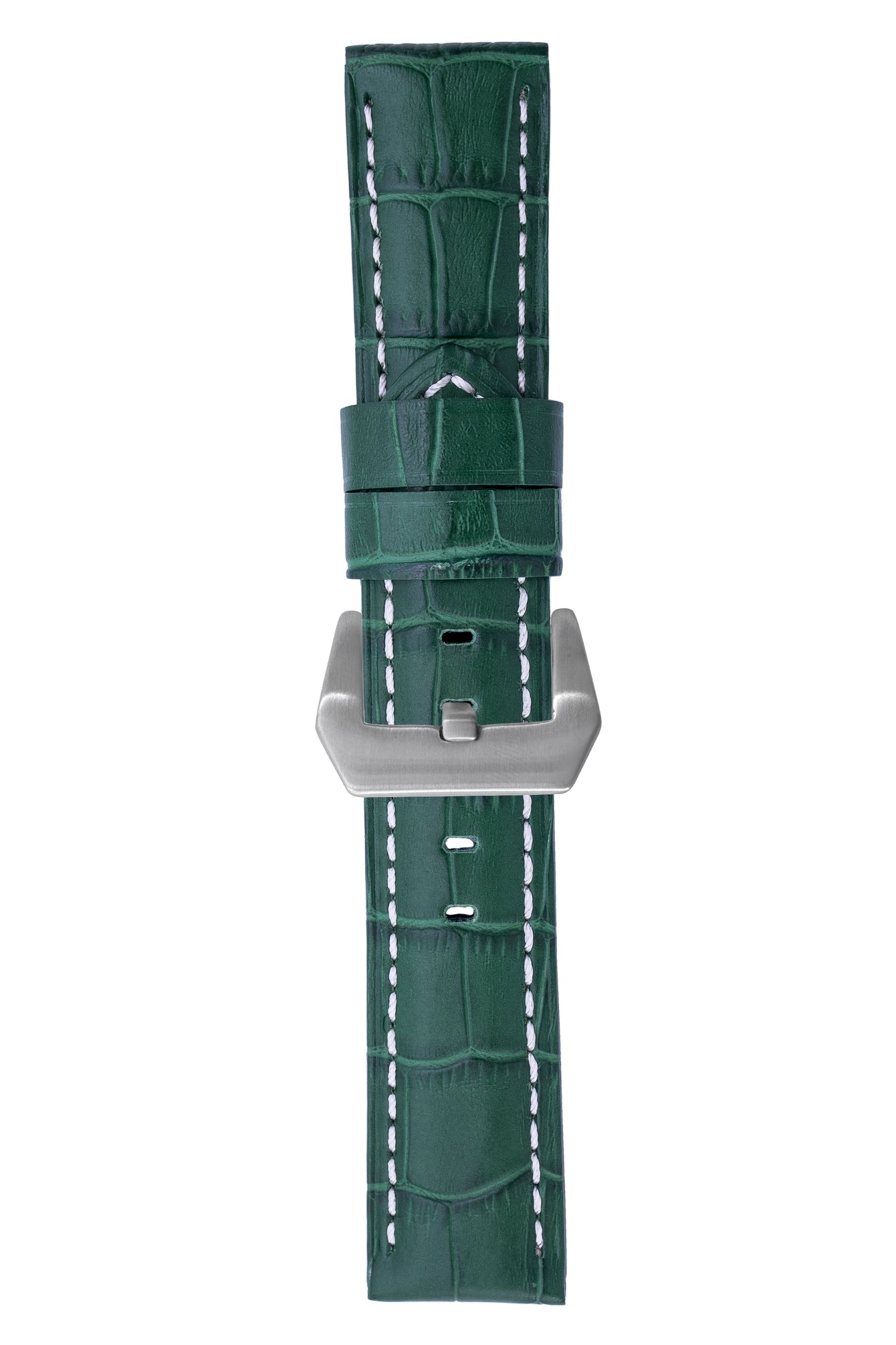 Panerai-Style Alligator-Embossed Watch Strap in GREEN