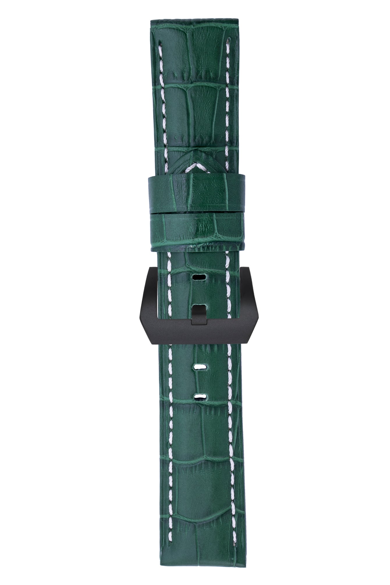 Panerai-Style Alligator-Embossed Watch Strap in GREEN