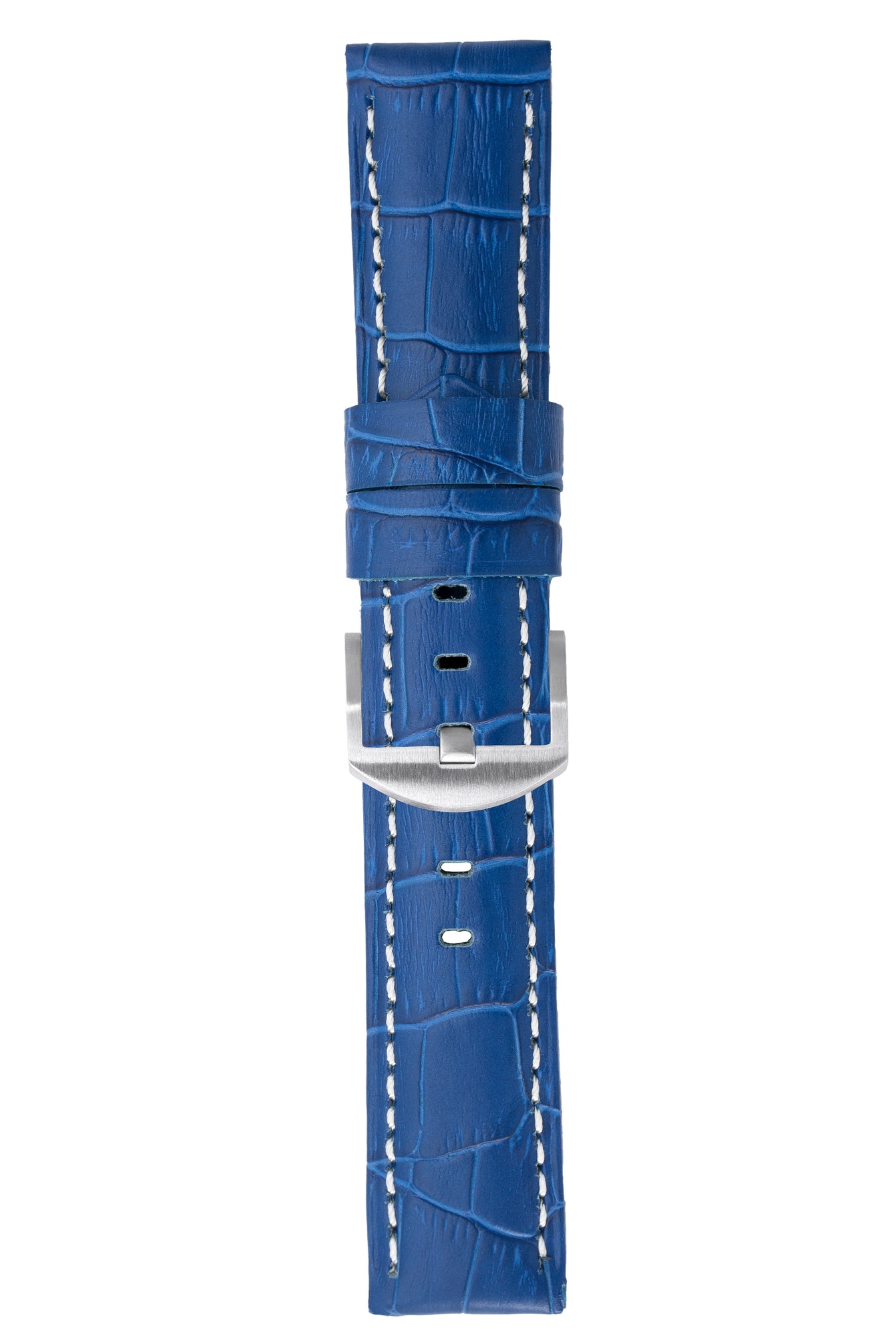 Panerai-Style Alligator-Embossed Watch Strap in ROYAL BLUE