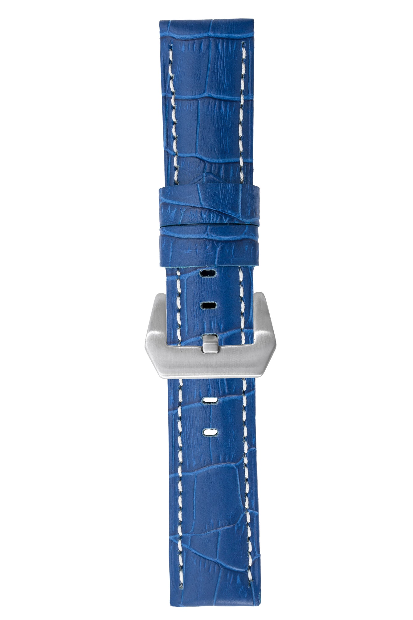 Panerai-Style Alligator-Embossed Watch Strap in ROYAL BLUE