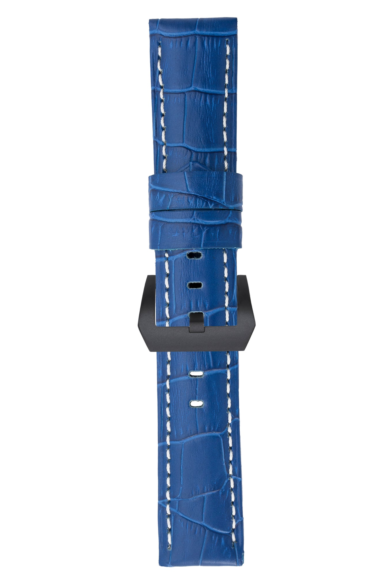 Panerai-Style Alligator-Embossed Watch Strap in ROYAL BLUE