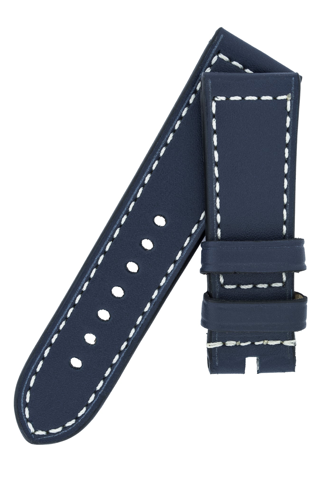 Panerai-Style Marino Leather Watch Strap in BLUE