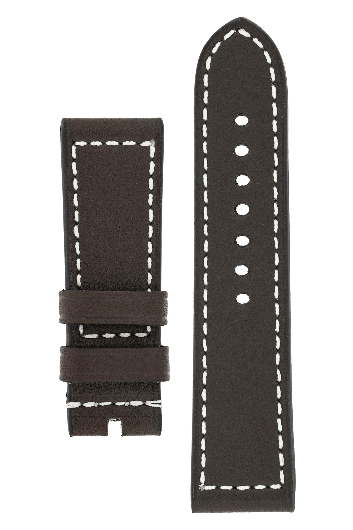 Panerai-Style Marino Leather Watch Strap in BROWN