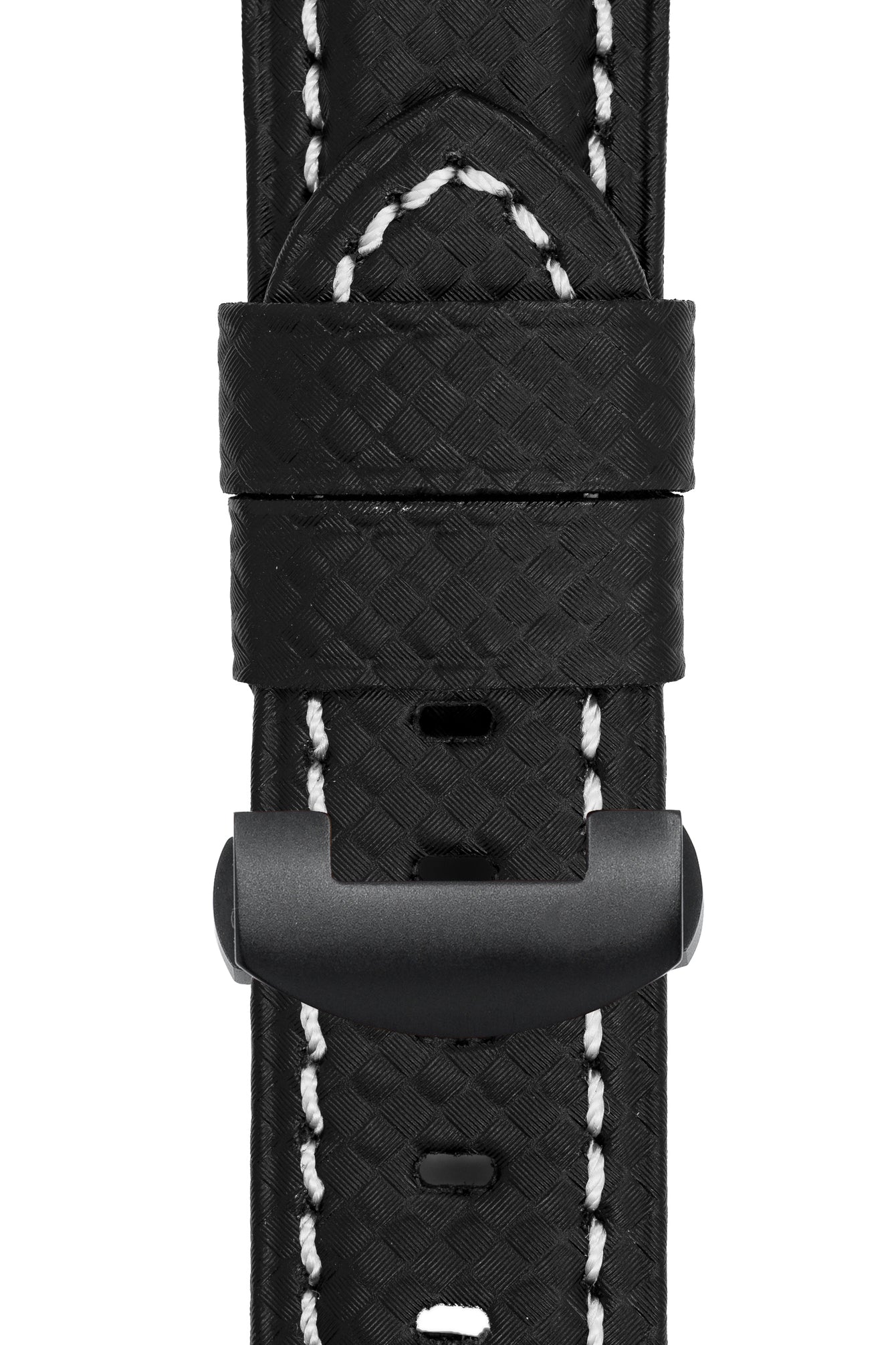 Panerai-Style Carbon Deployment Watch Strap in BLACK