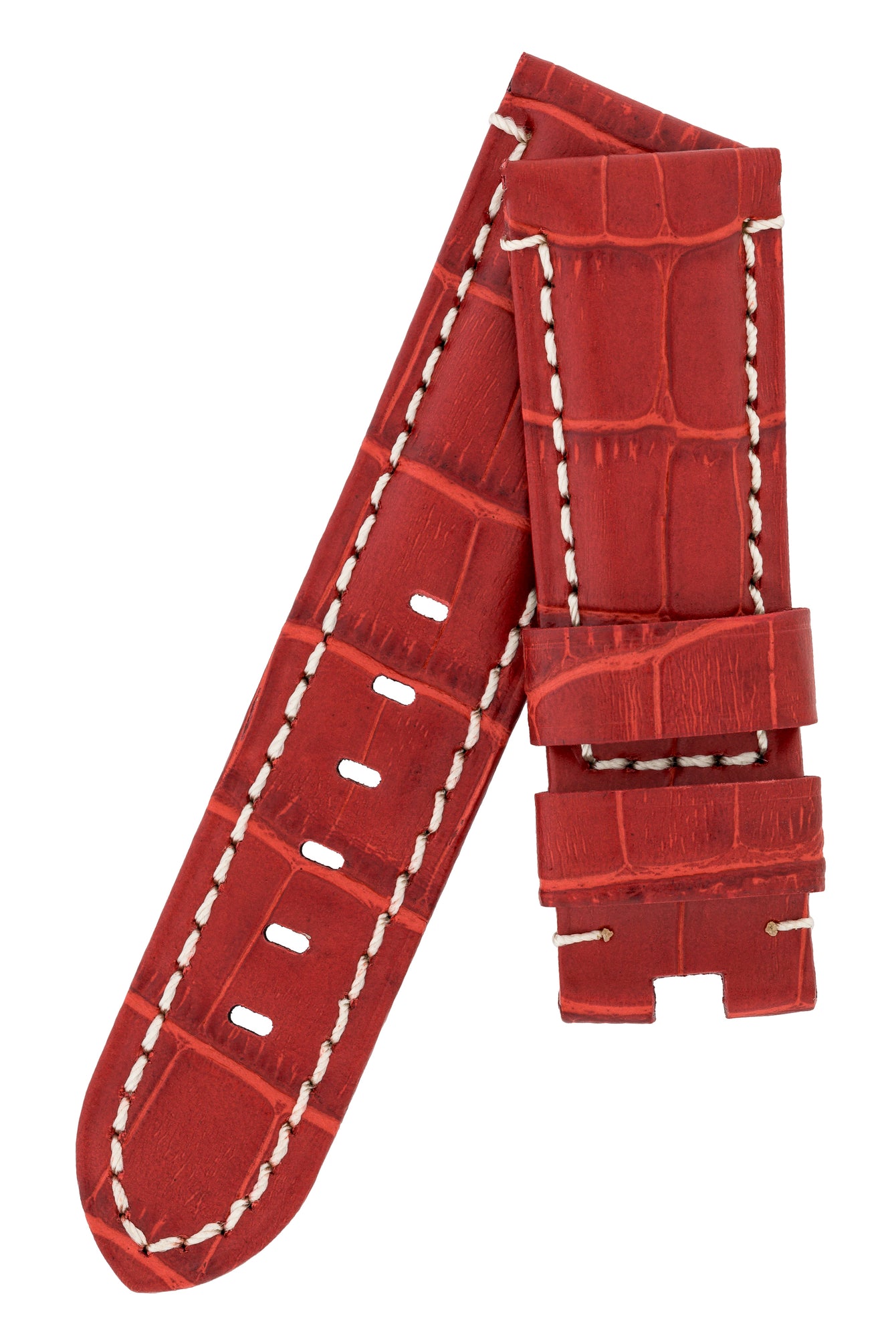 red alligator watch strap 