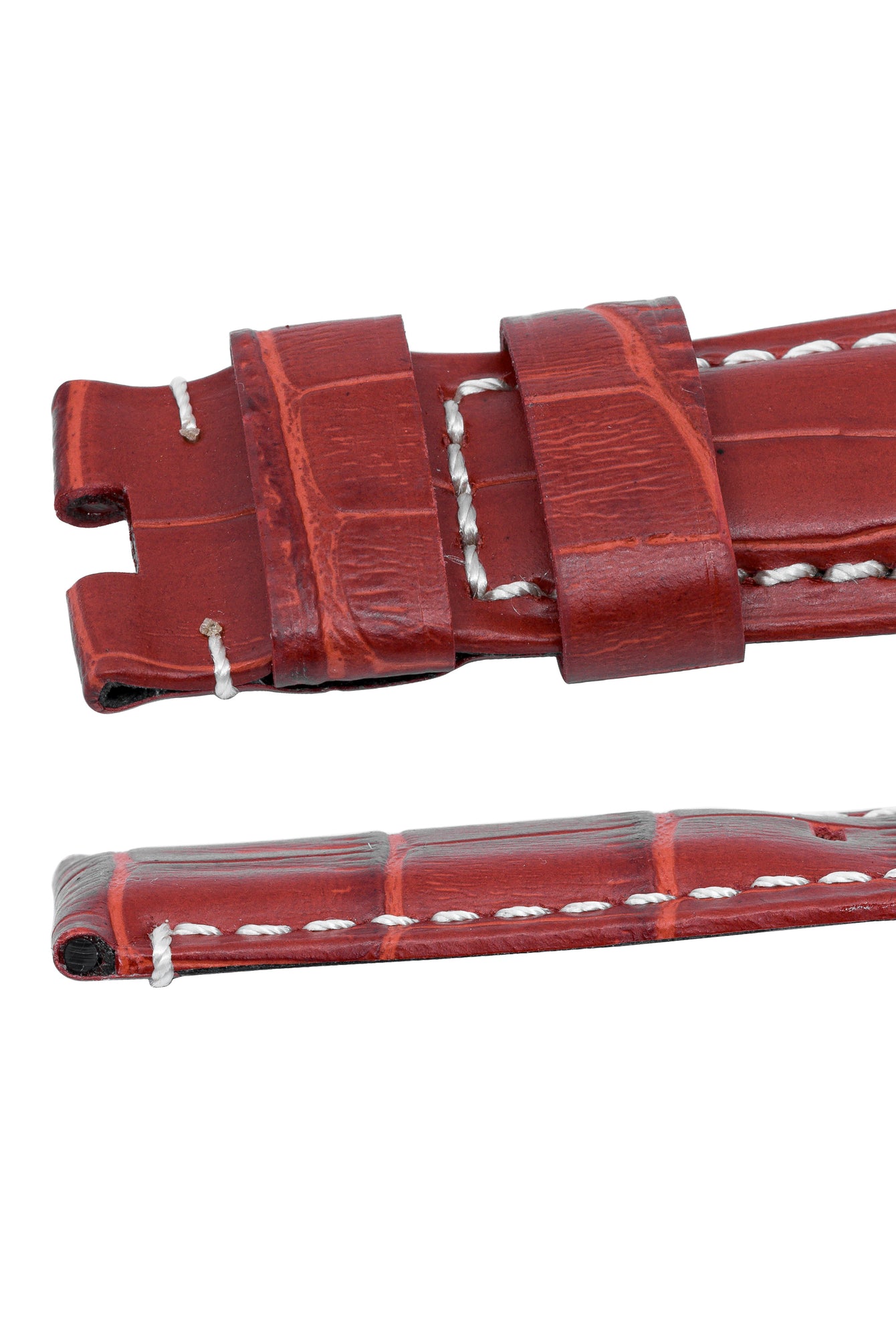 red alligator watch strap 