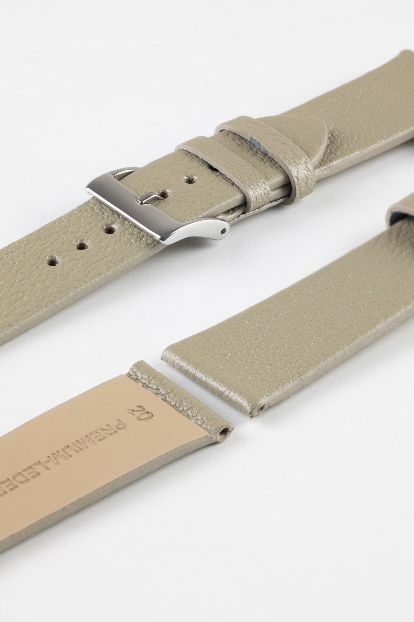 Pebro BILLY Genuine Goatskin Leather Watch Strap in GREY