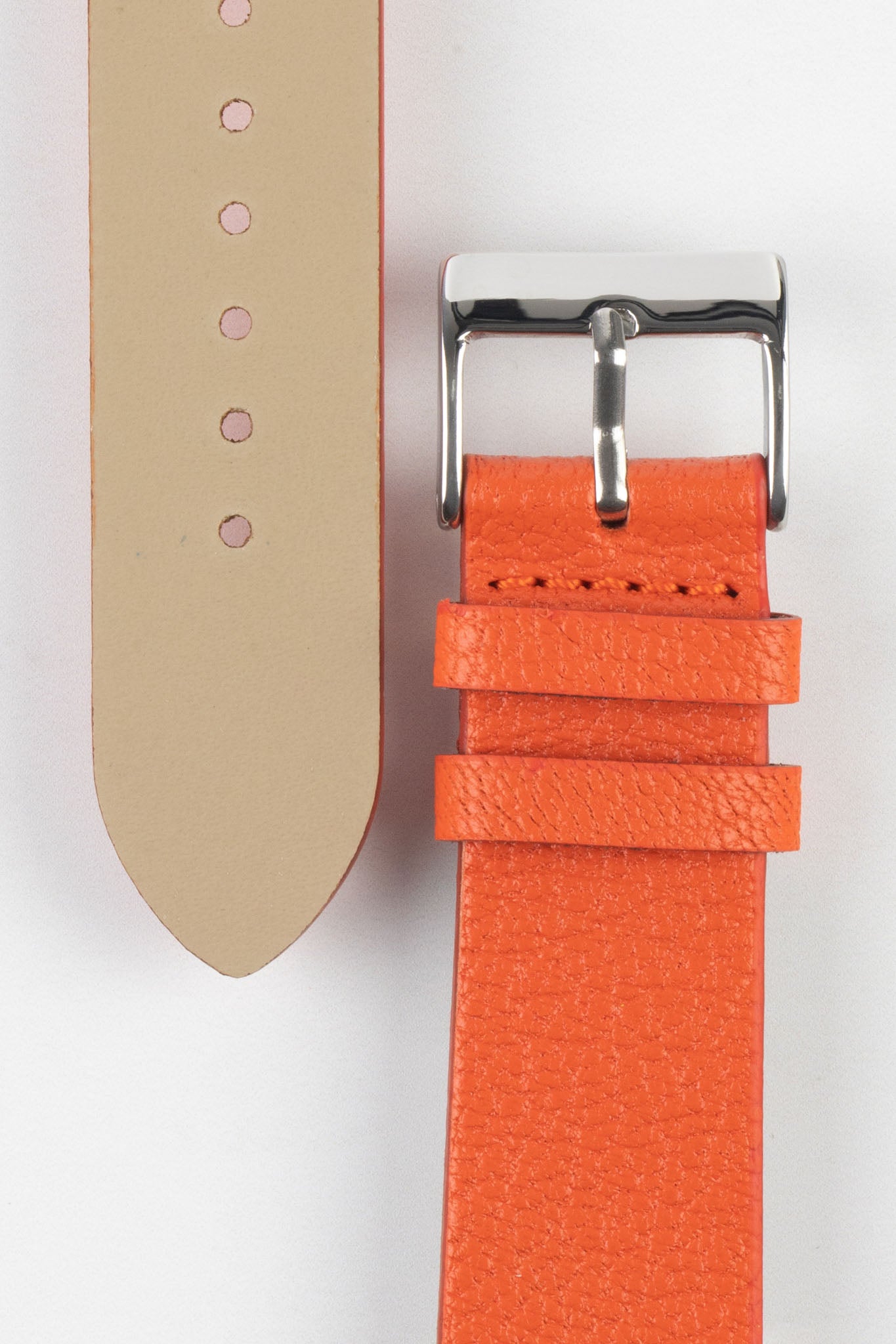 Orange leather best sale watch band