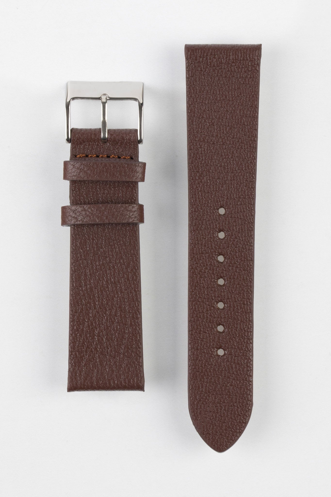 Pebro BILLY Genuine Goatskin Leather Watch Strap in DARK BROWN