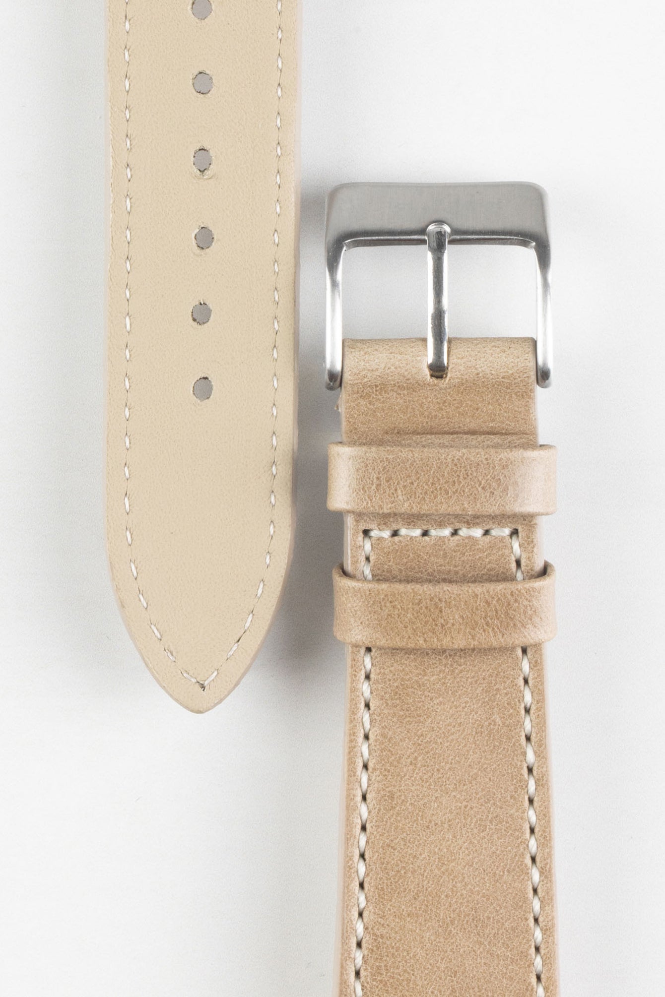 Pebro Vintage Leather BUND Watch Strap in SAND