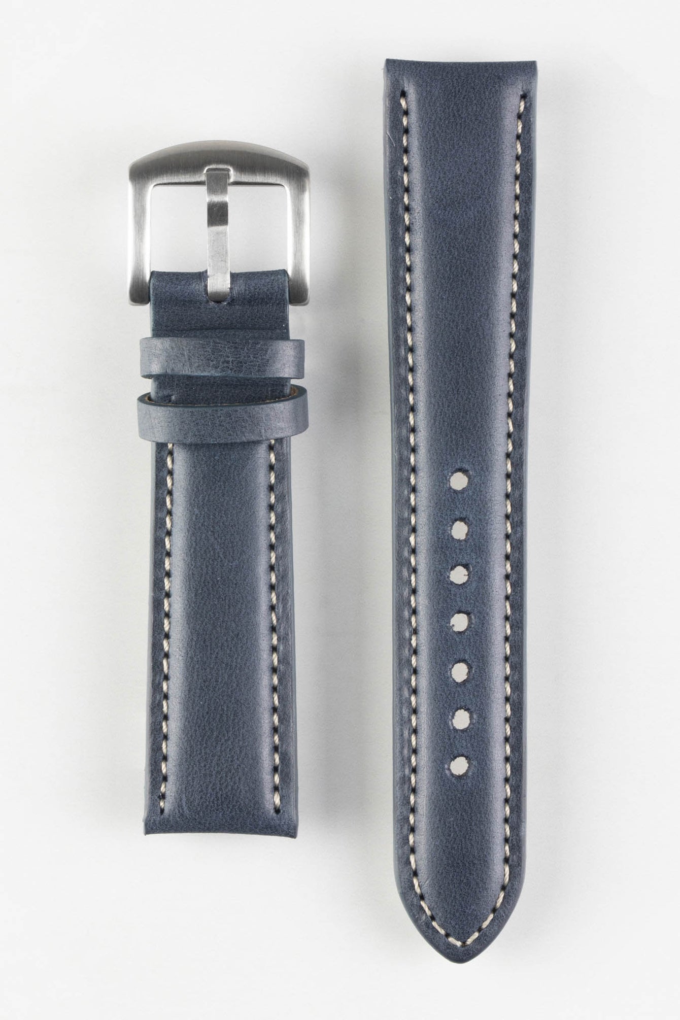 vintage blue leather watch strap 