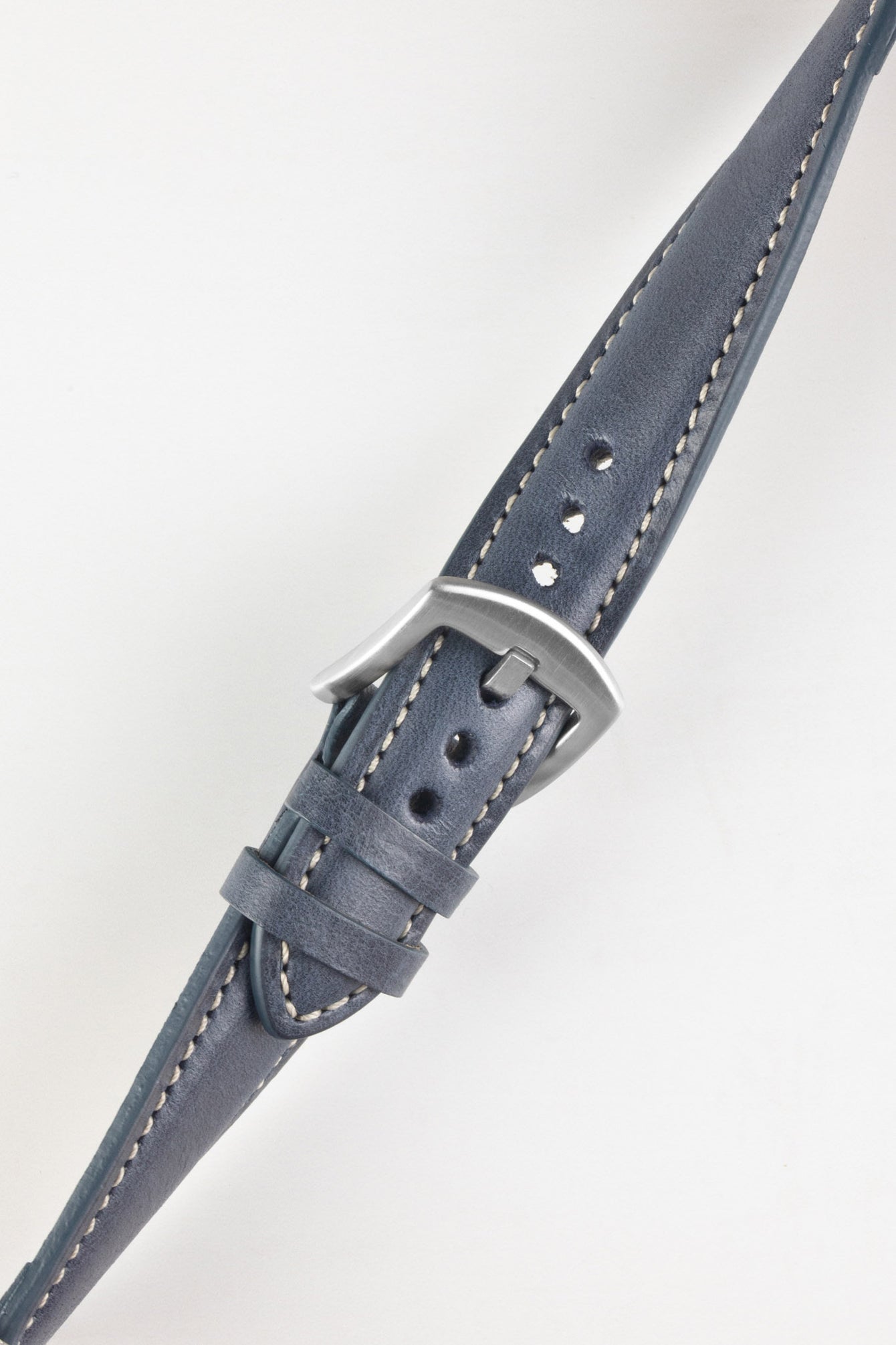 vintage blue leather watch strap 