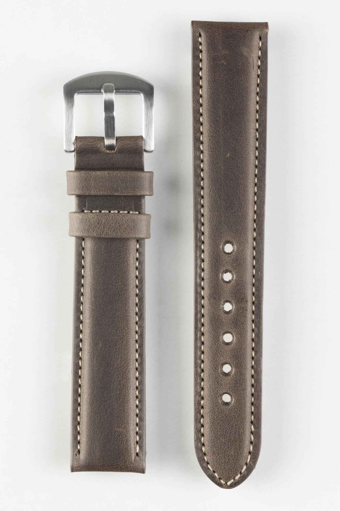 Pebro CADW XL Padded Vintage Leather Watch Strap in DARK BROWN