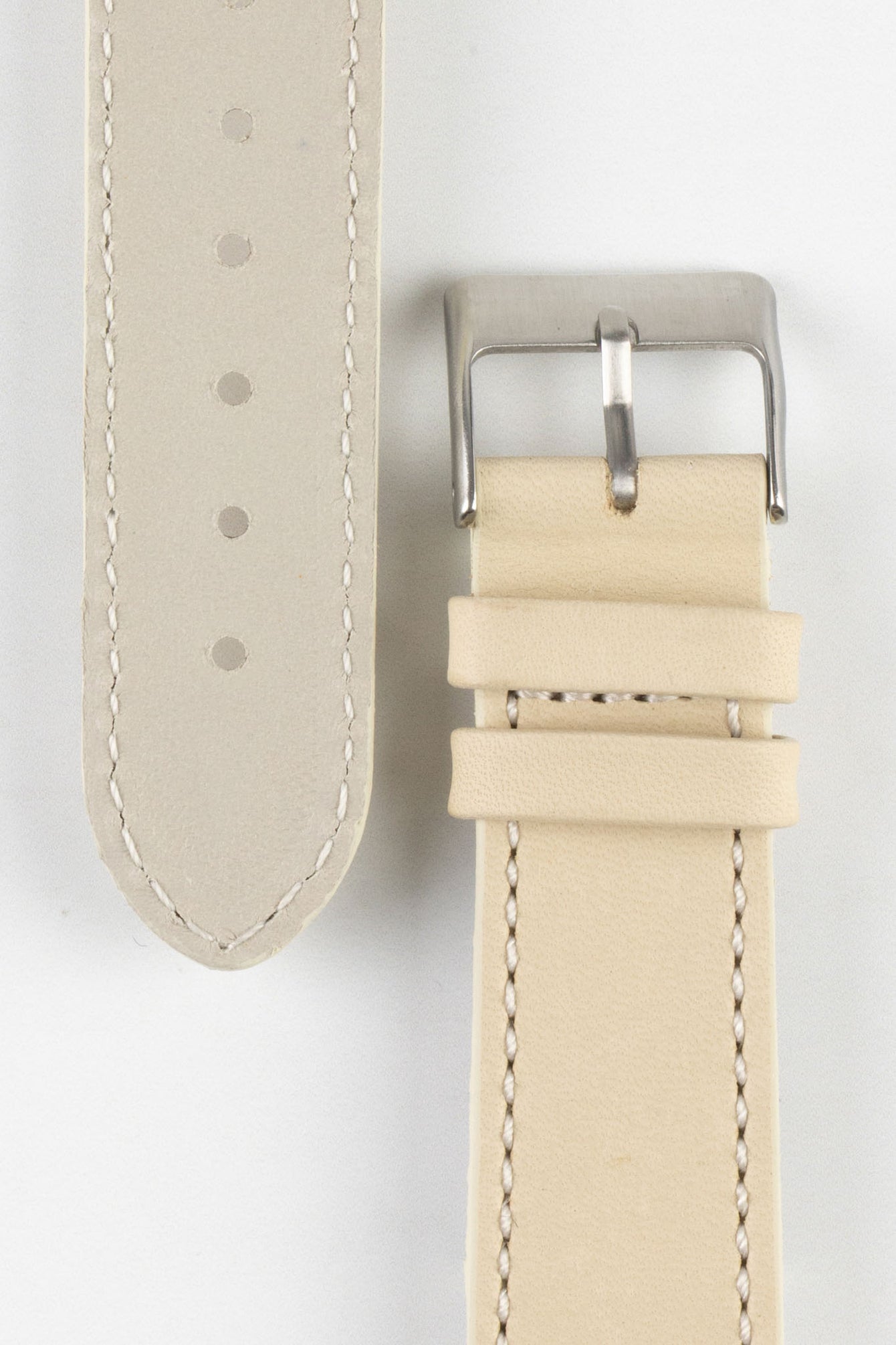 cream leather watch strap 