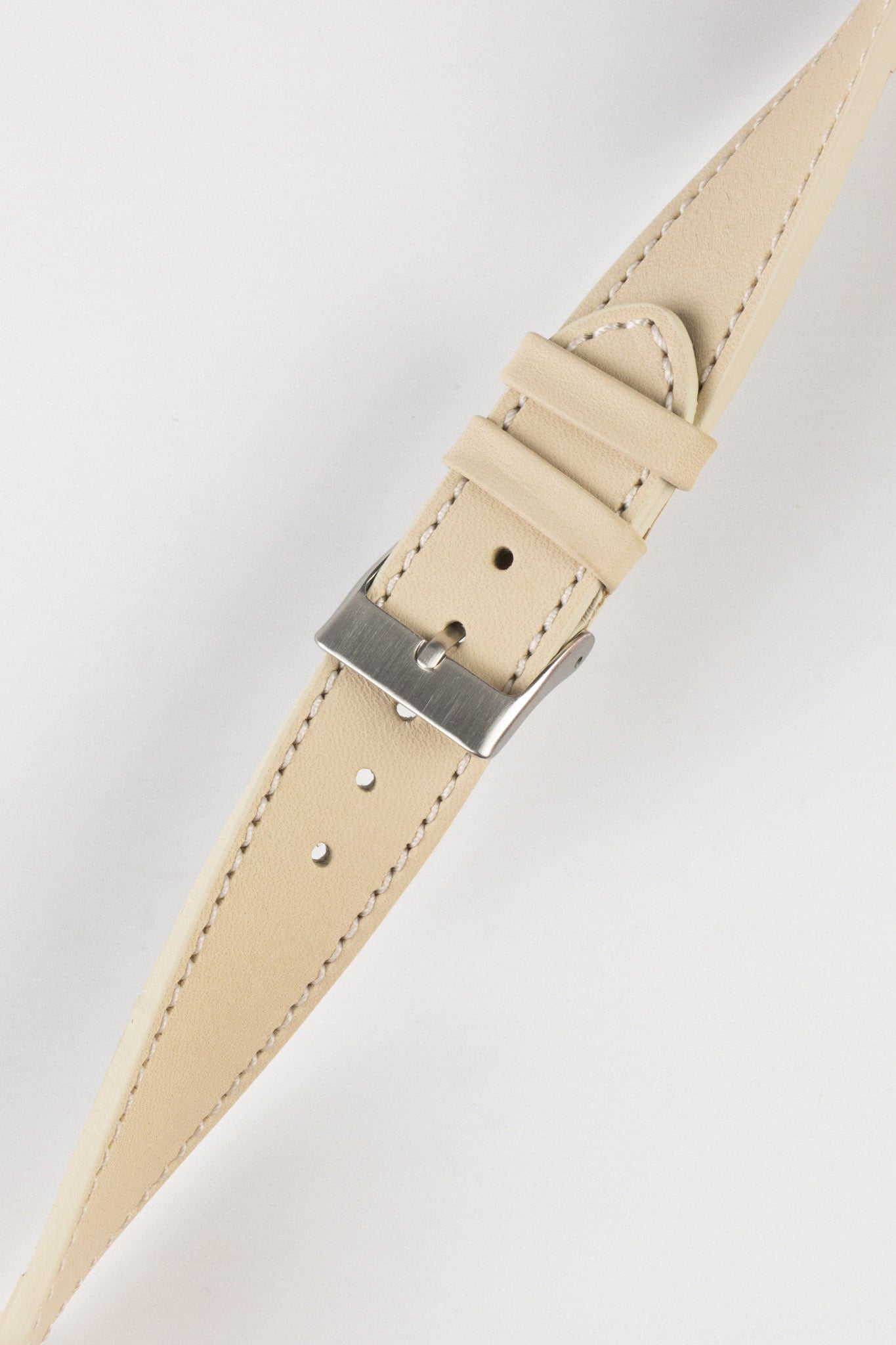 Cream leather outlet watch strap