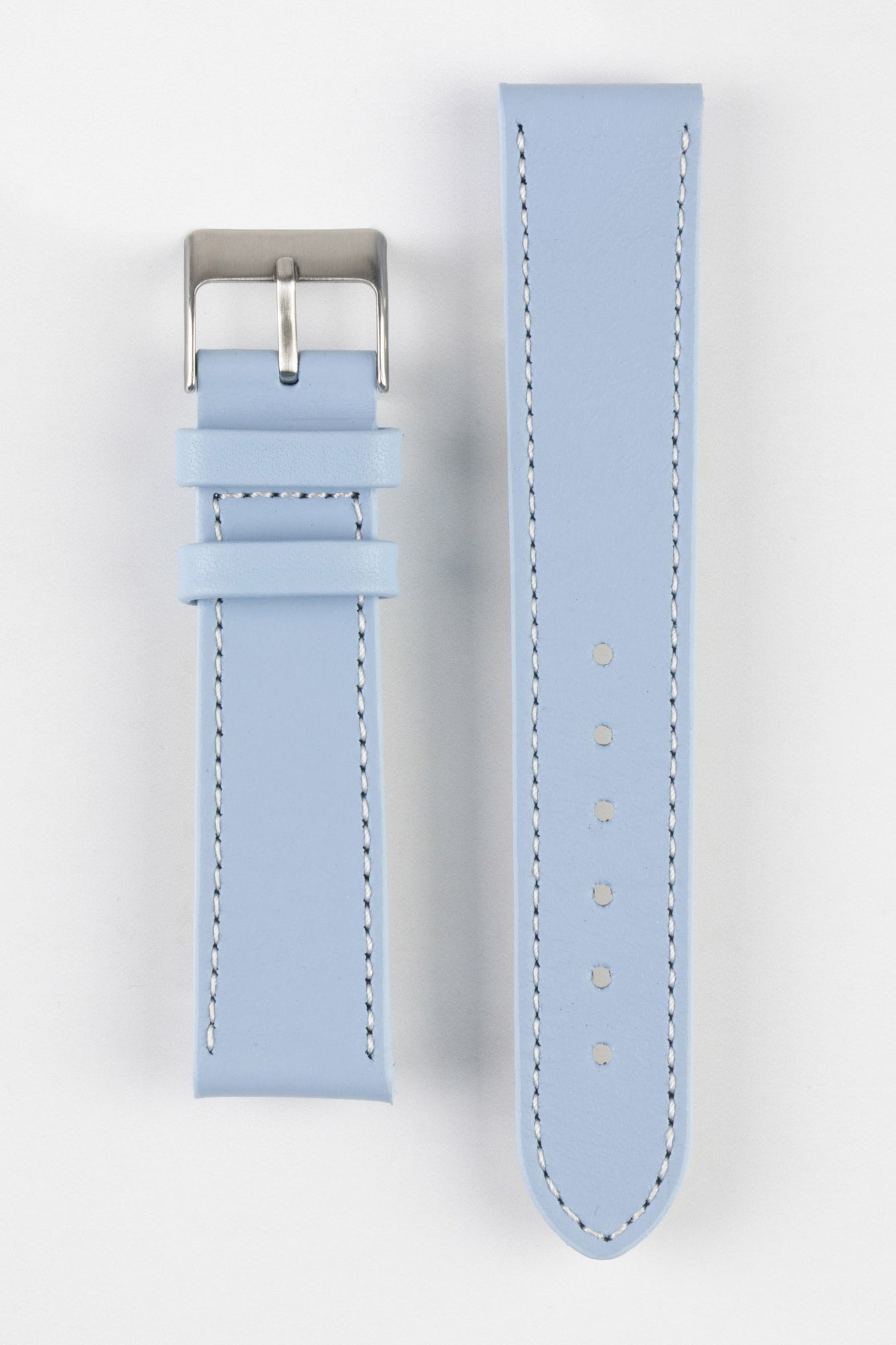 light blue leather watch strap 