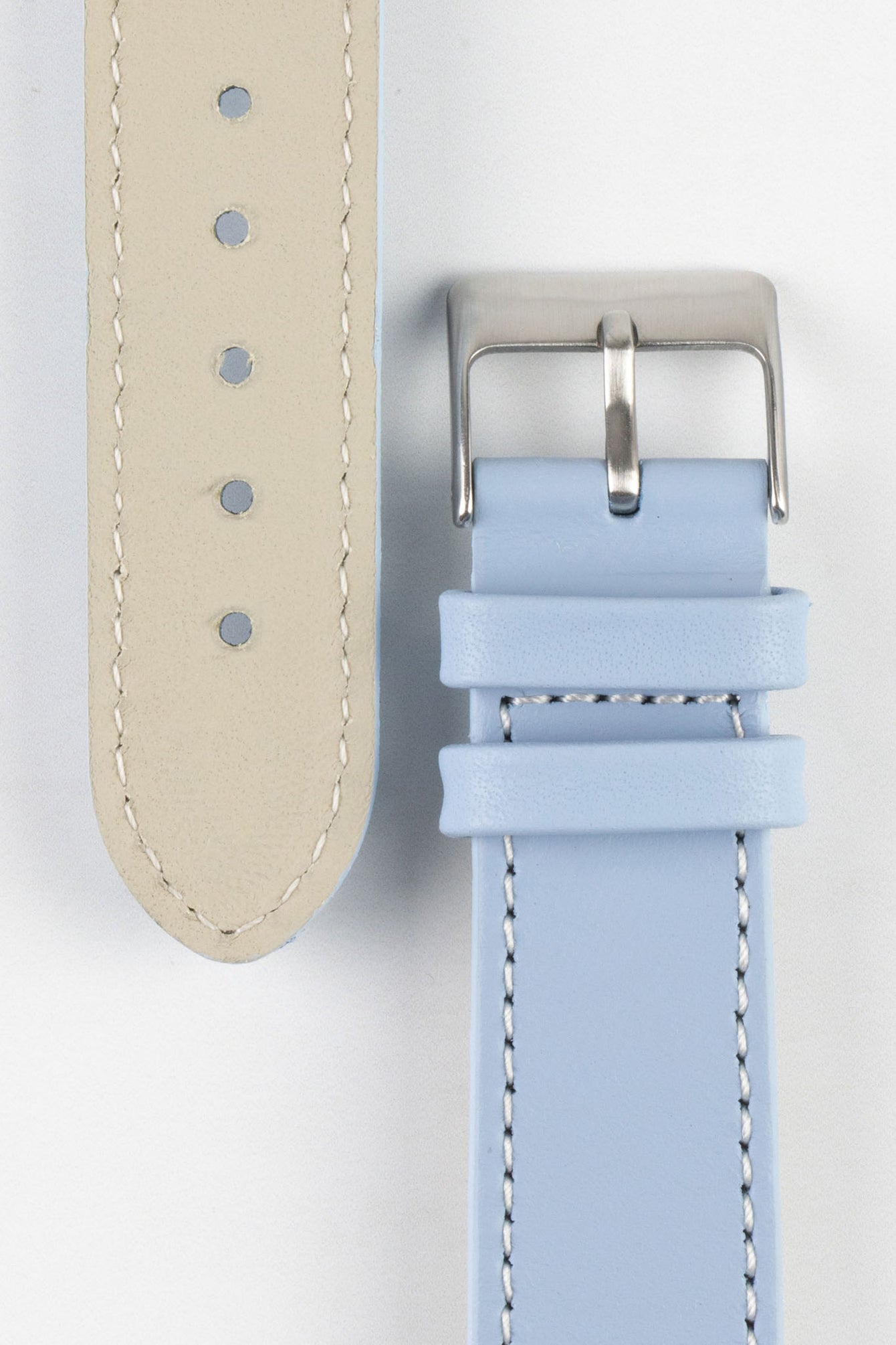 light blue leather watch strap 