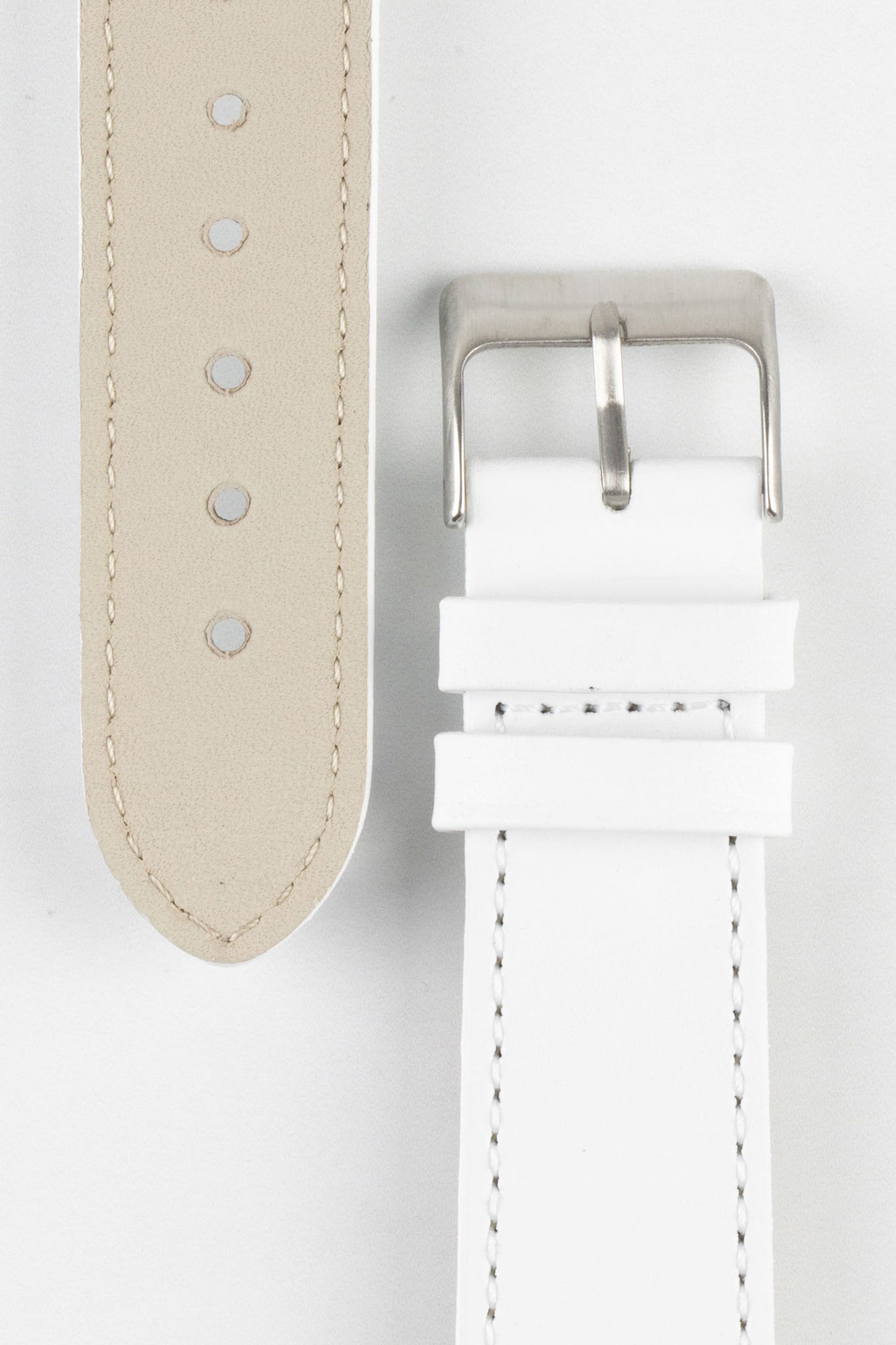 white leather strap 