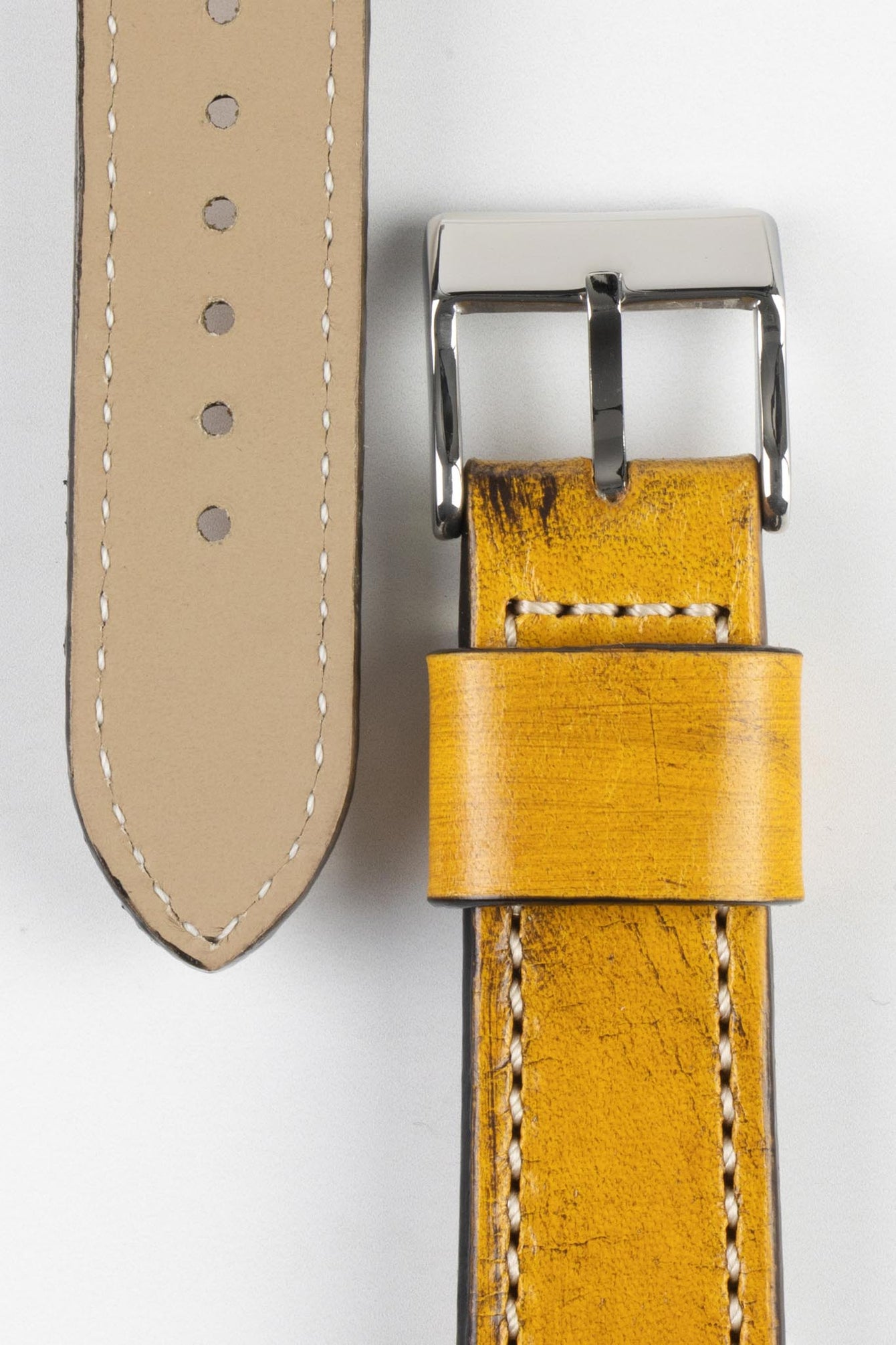 yellow leather strap 