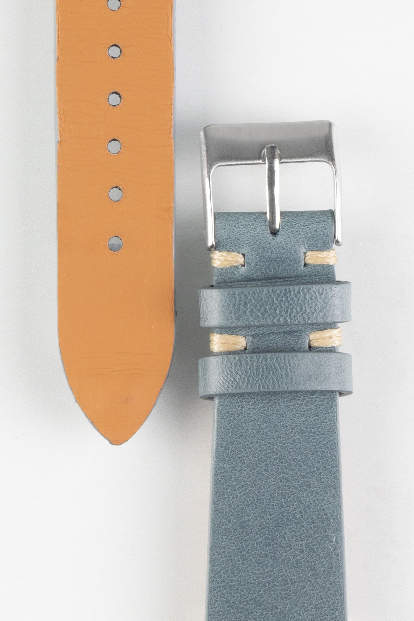 Pebro LEGACY Vintage Calfskin Leather Watch Strap in BLUE