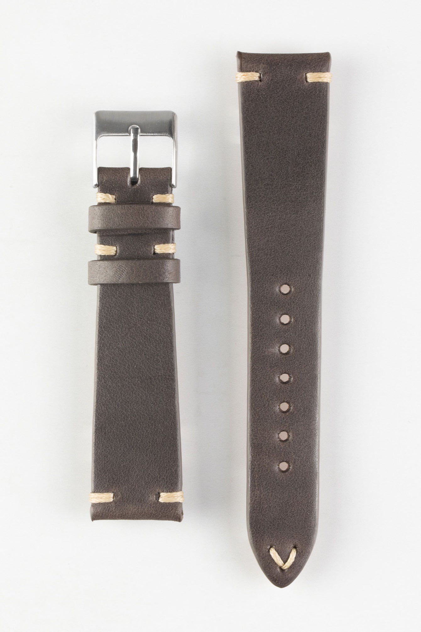 dark brown leather strap watch 