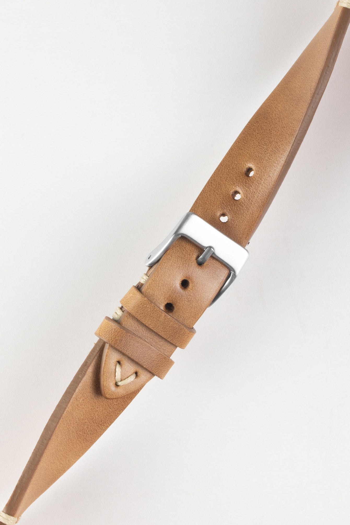 Pebro LEGACY Vintage Calfskin Leather Watch Strap in GOLD BROWN