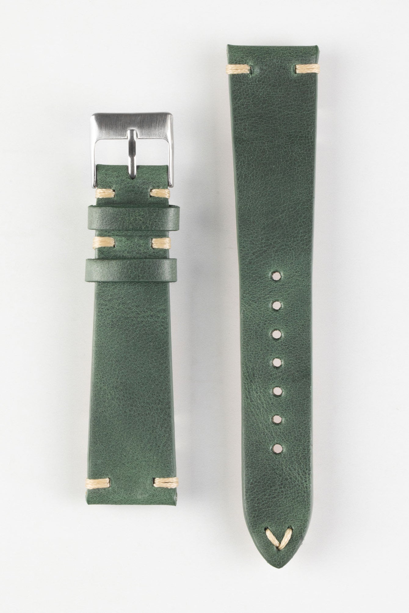 Pebro LEGACY Vintage Calfskin Leather Watch Strap in GREEN