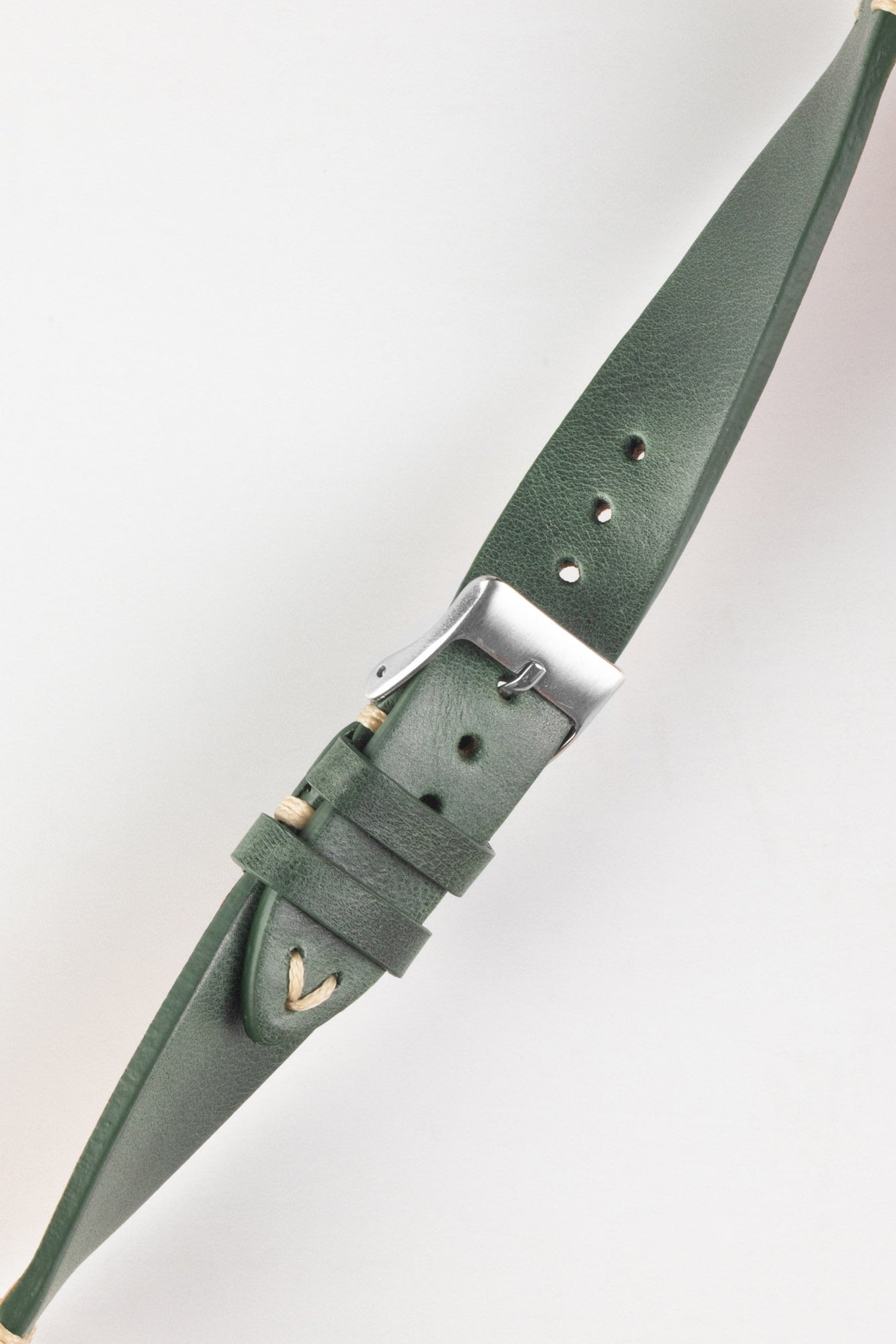 Pebro LEGACY Vintage Calfskin Leather Watch Strap in GREEN