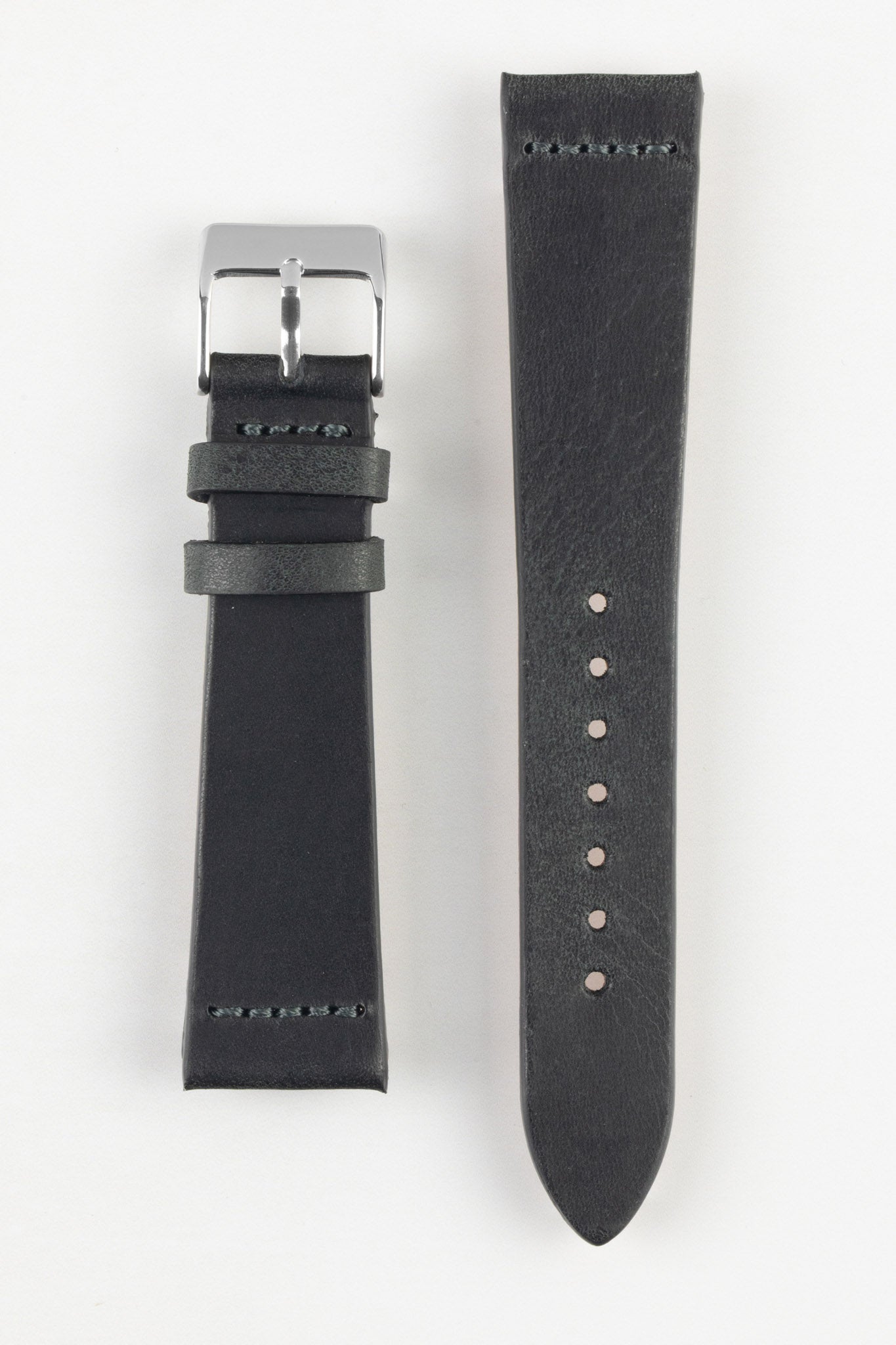 Black leather watch discount band