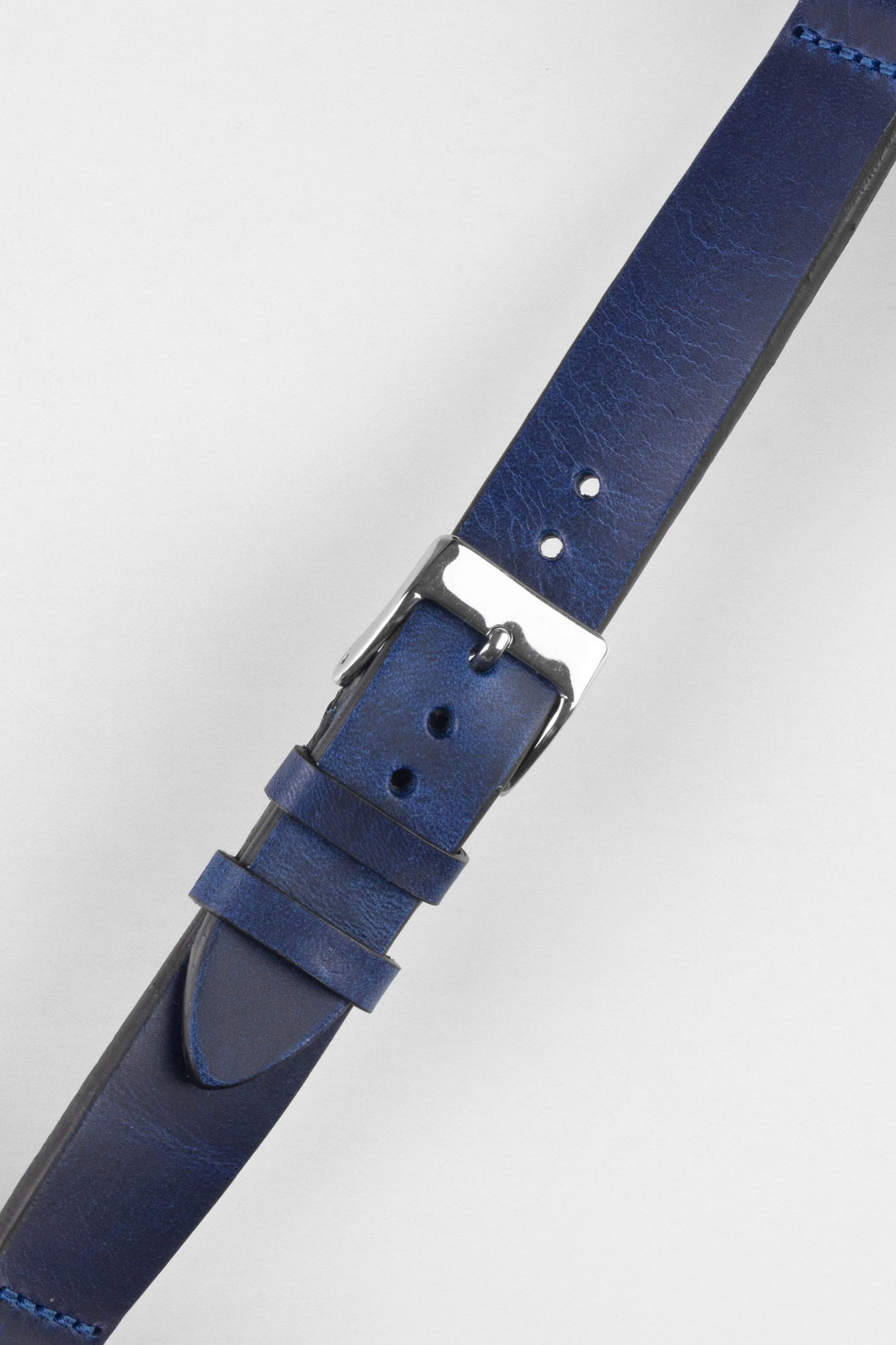 Pebro OILED ARTISAN Leather Watch Strap in BLUE