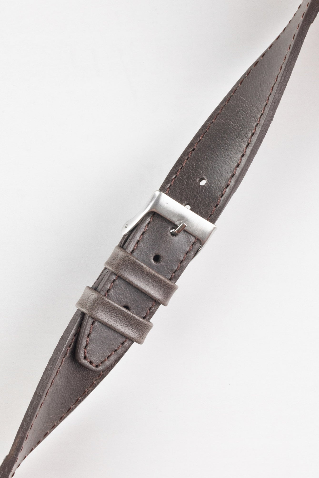 Pebro RUSTIC Vintage Leather Watch Strap in DARK BROWN