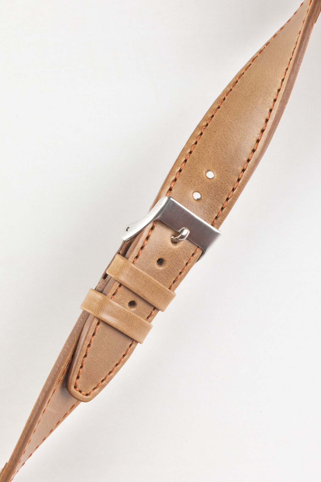 Pebro RUSTIC Vintage Leather Watch Strap in TAWNY BROWN