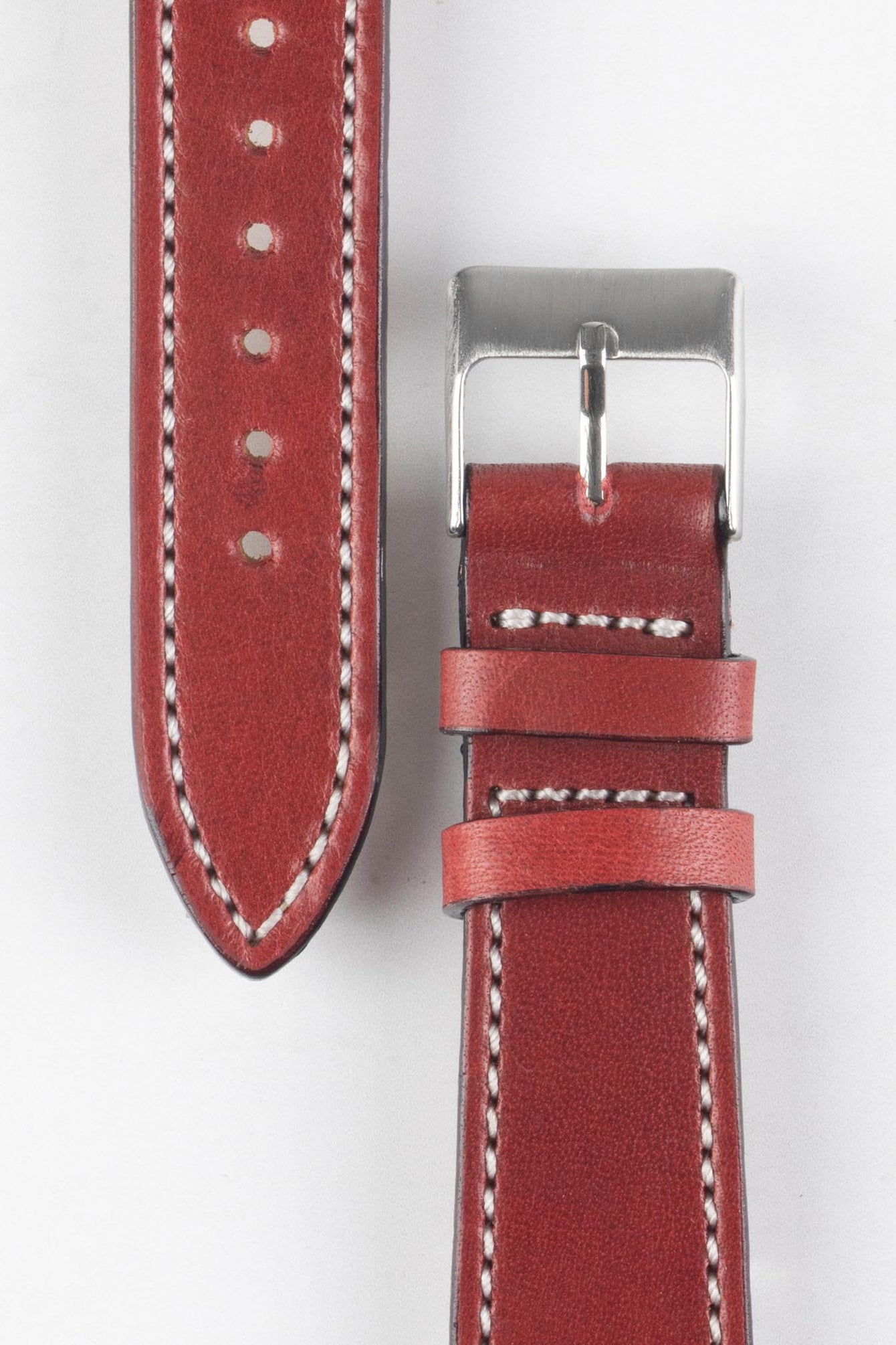 Pebro VIBRANT Genuine Leather Watch Strap in BURGUNDY