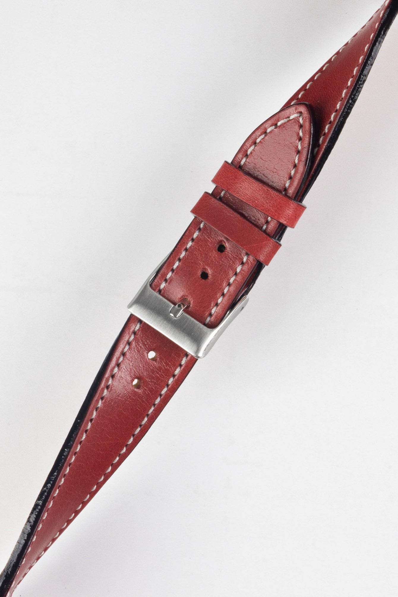 Pebro VIBRANT Genuine Leather Watch Strap in BURGUNDY