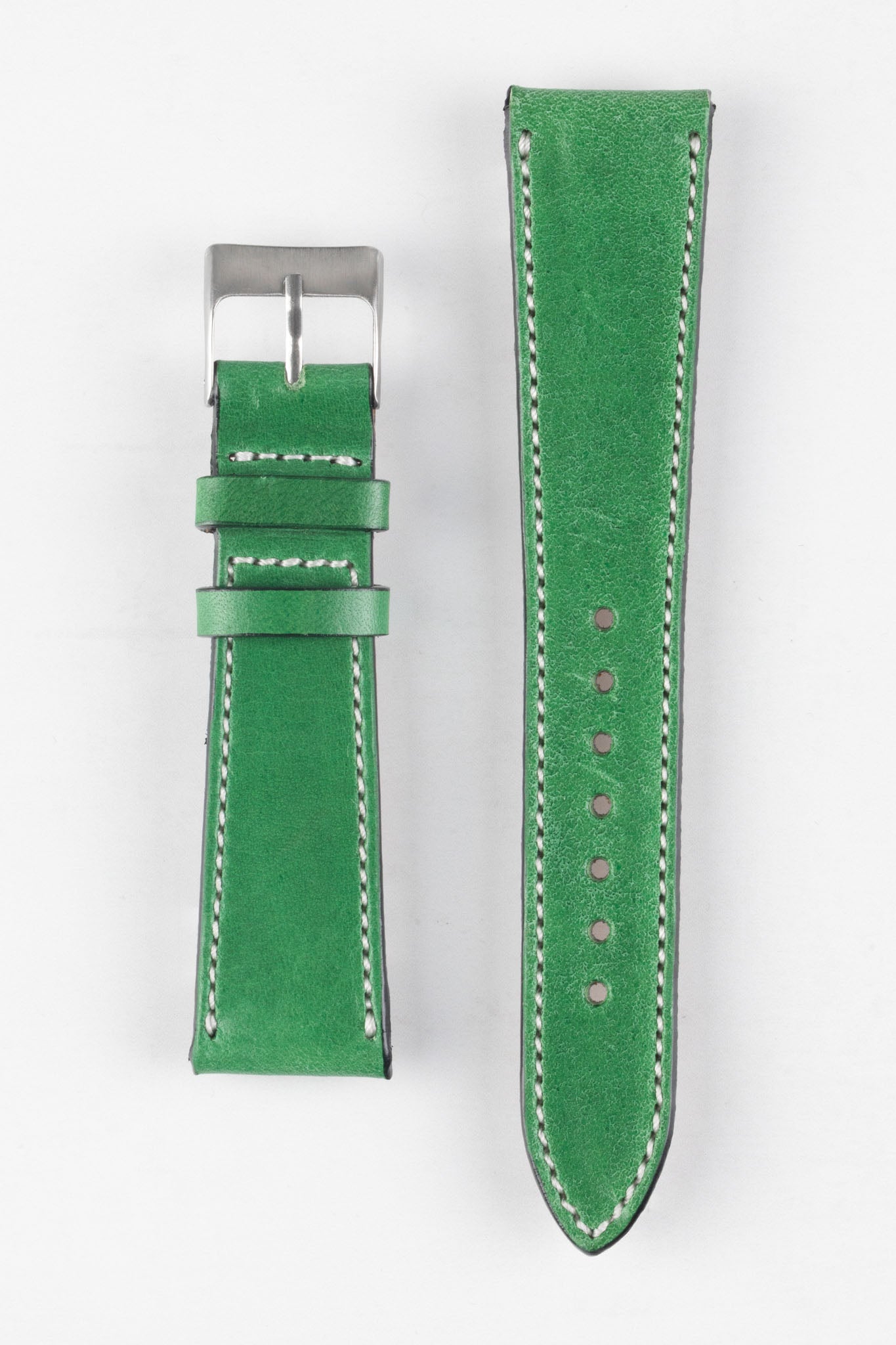 Pebro VIBRANT Genuine Leather Watch Strap in SHAMROCK GREEN