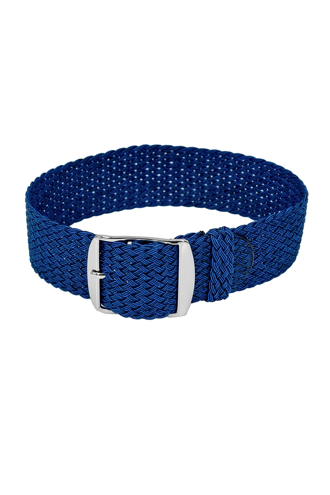 PERLON Braided One Piece Watch Strap & Buckle in BLUE