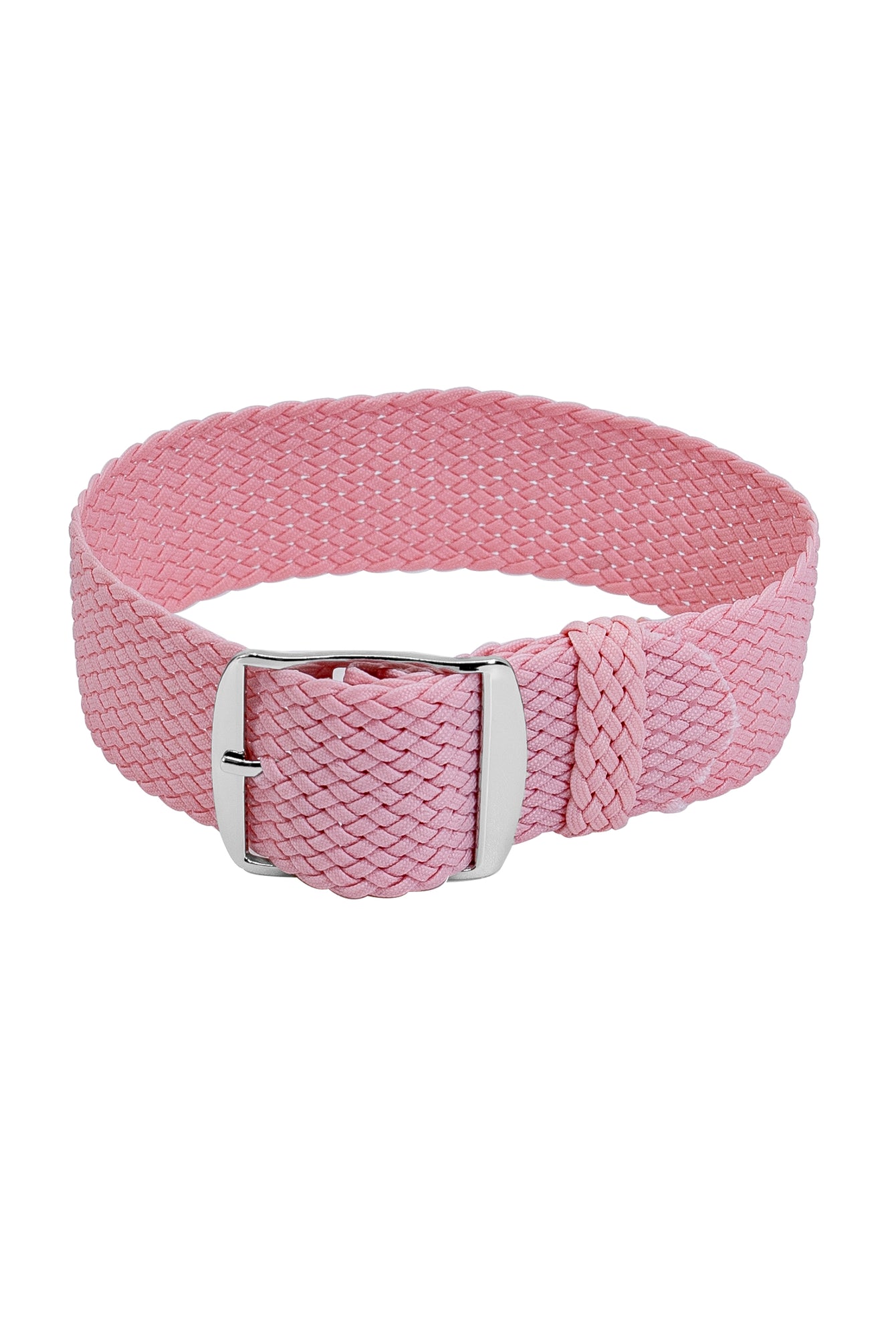 PERLON Braided One Piece Watch Strap & Buckle in ROSA PINK