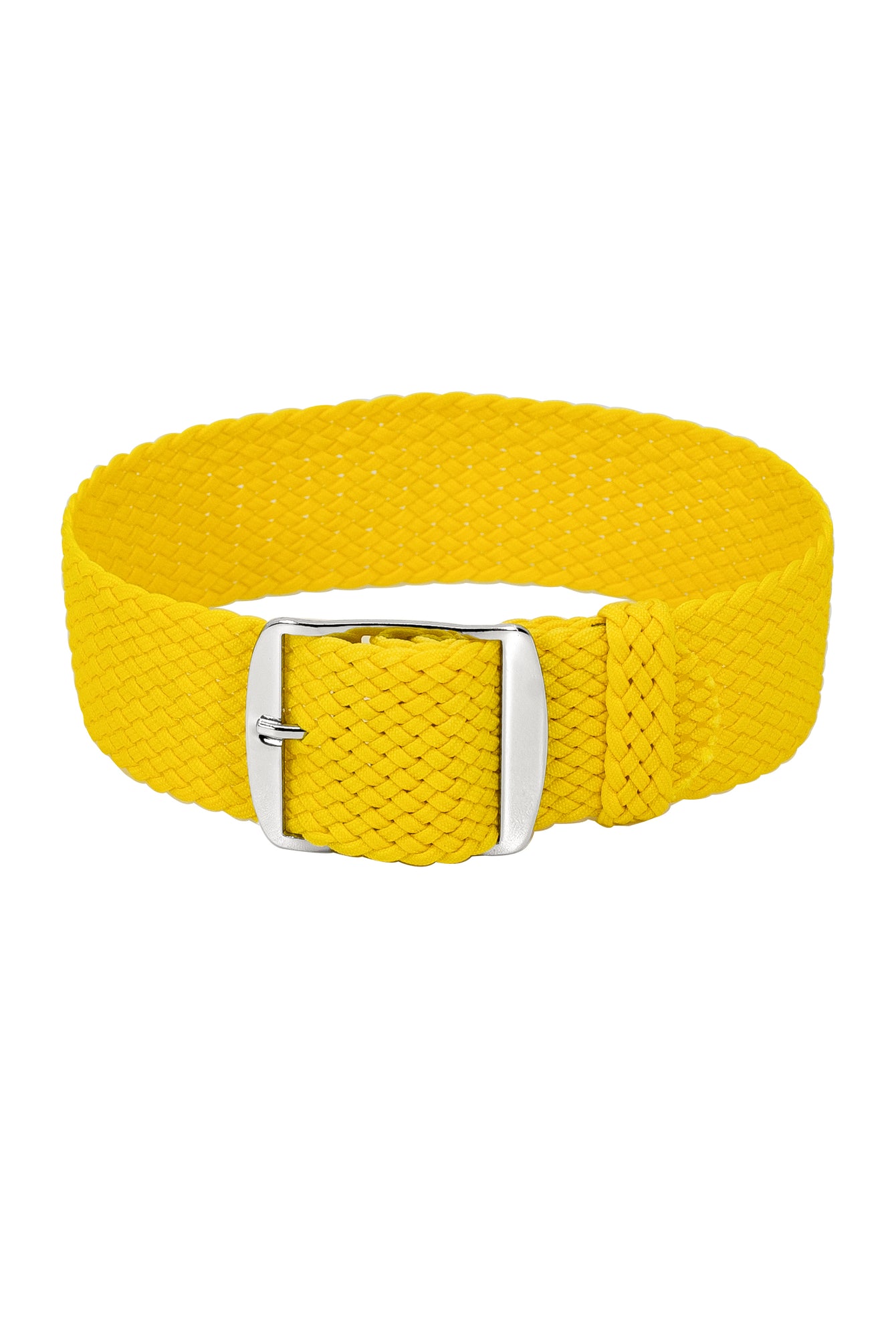 PERLON Braided One Piece Watch Strap & Buckle in YELLOW