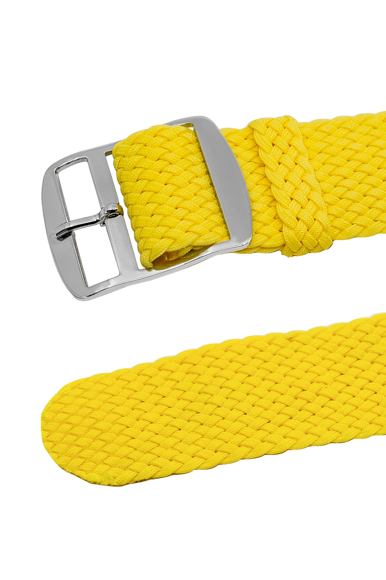 PERLON Braided One Piece Watch Strap & Buckle in YELLOW